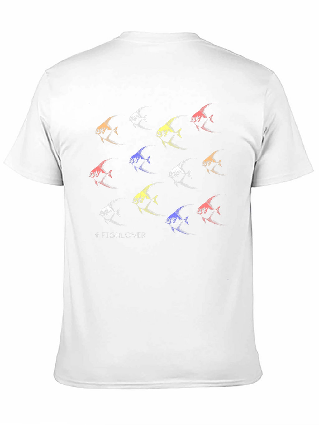 Angelfish Pattern T-Shirt - #FISHLOVER
