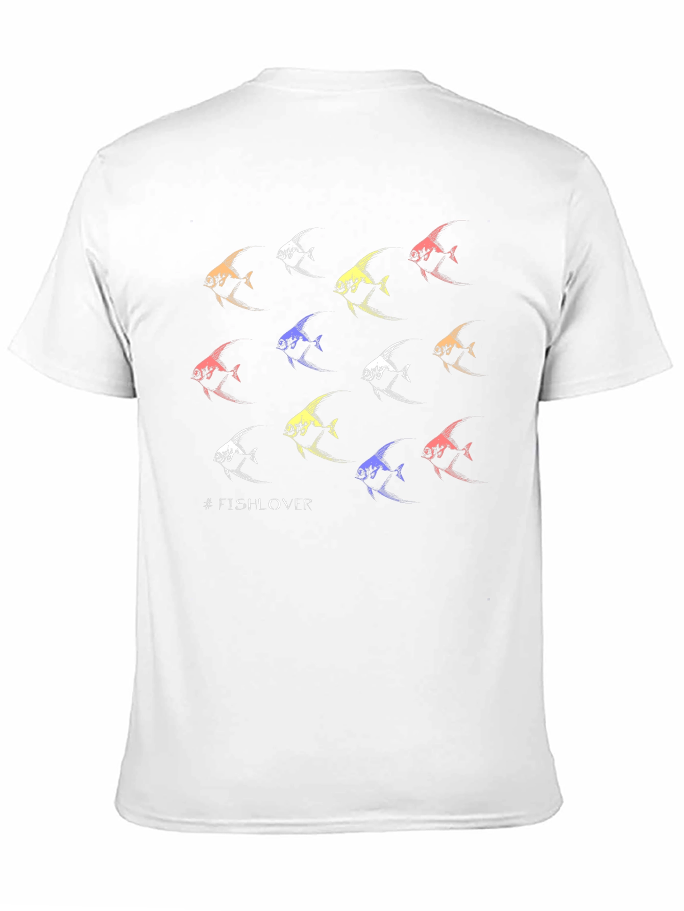 Angelfish Pattern T-Shirt - #FISHLOVER
