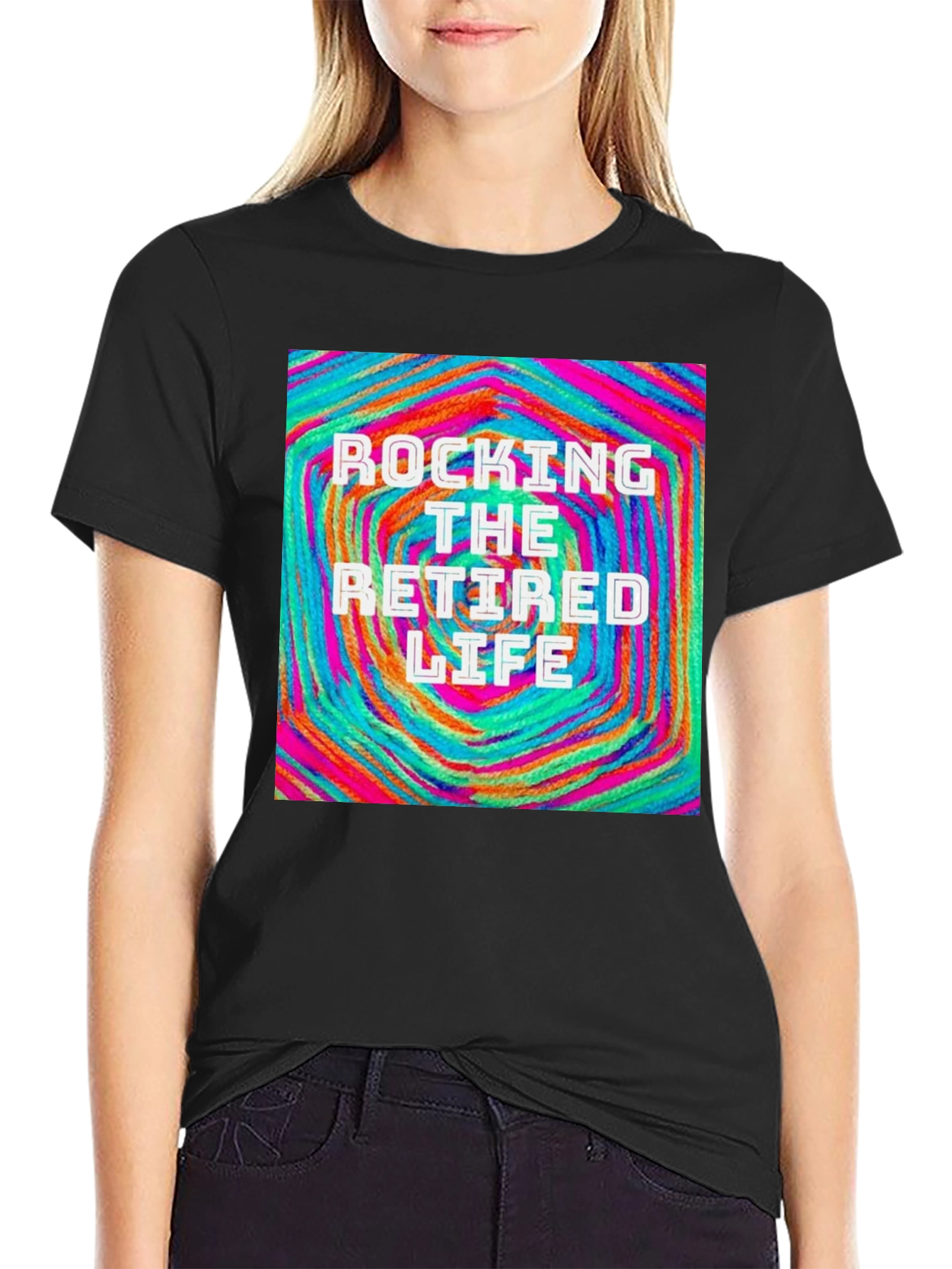 Rocking The Retired Life T-Shirt - Colorful Design
