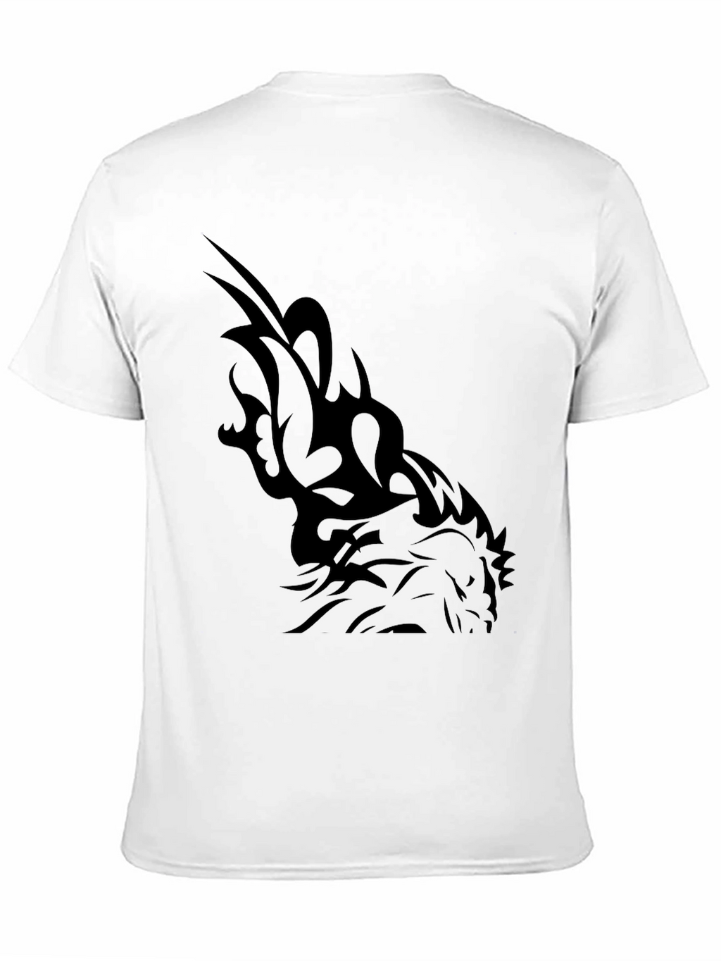Tribal Dragon Graphic Tee - Mens Black T-Shirt