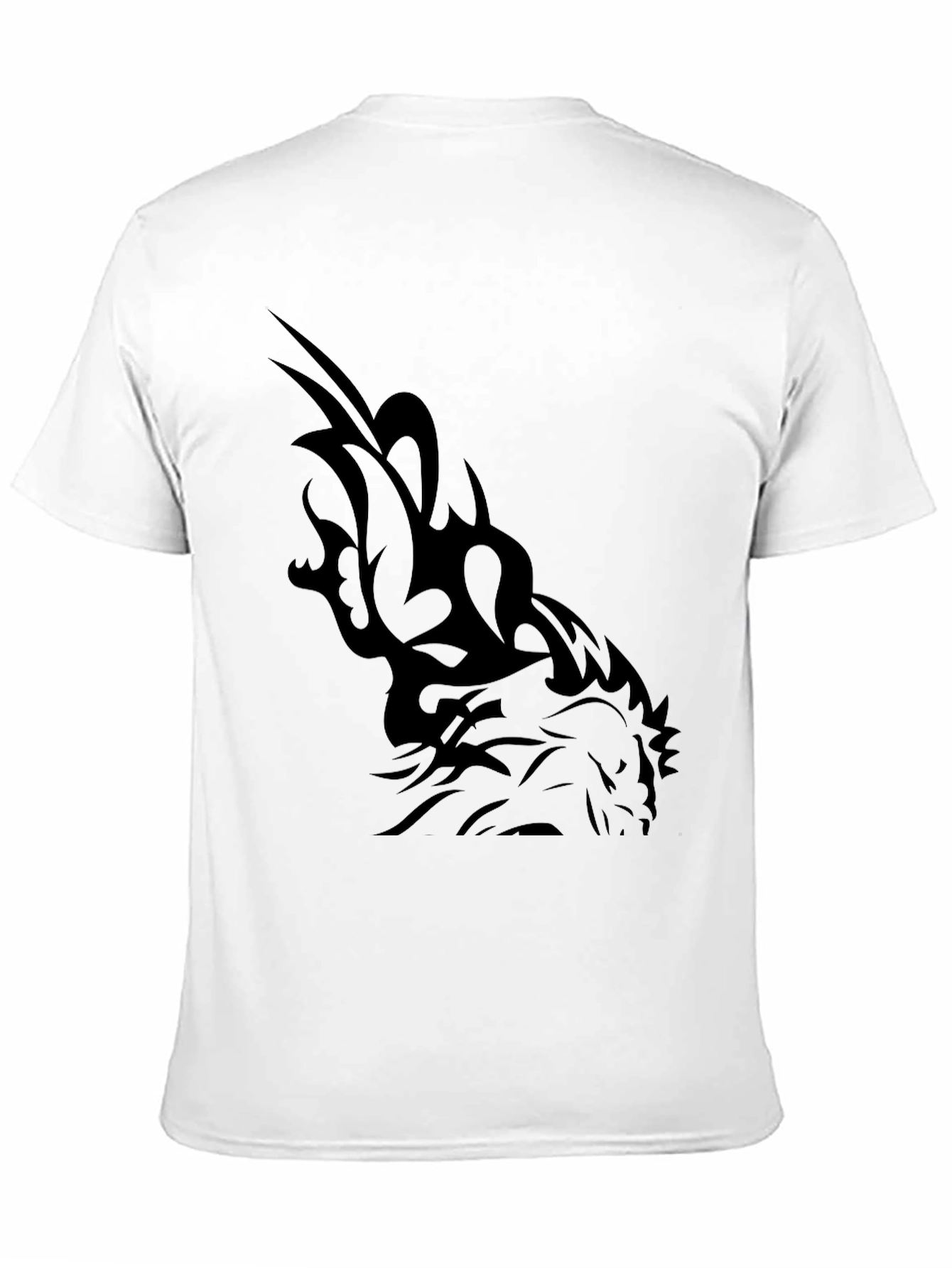 Tribal Dragon Graphic Tee - Mens Black T-Shirt