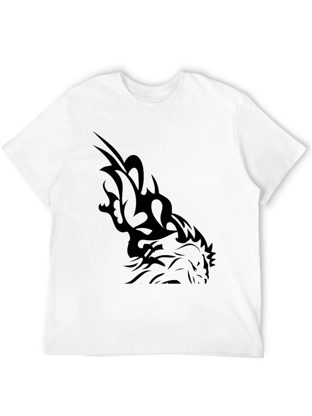 Tribal Dragon Graphic Tee - Mens Black T-Shirt