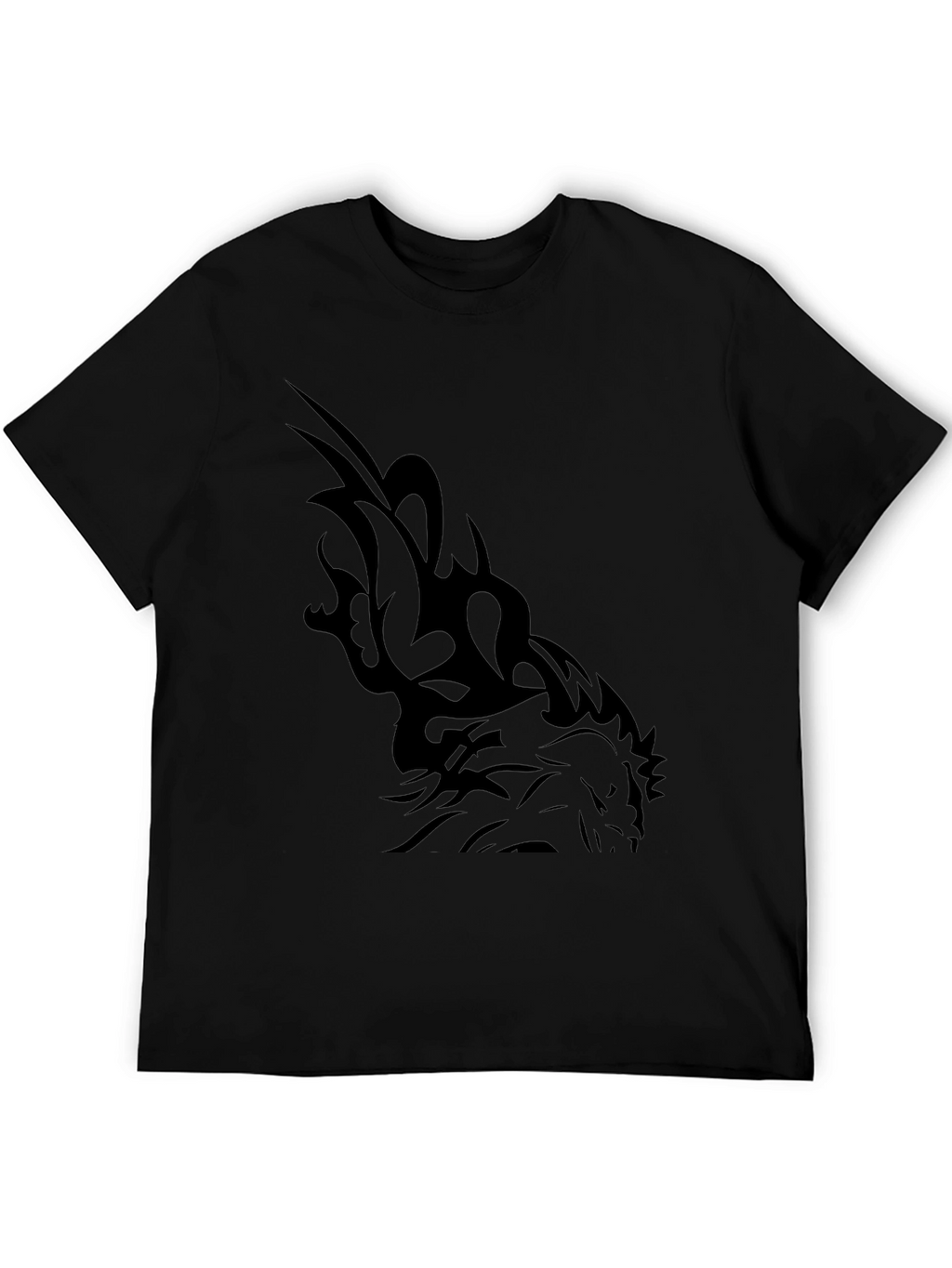 Tribal Dragon Graphic Tee - Mens Black T-Shirt