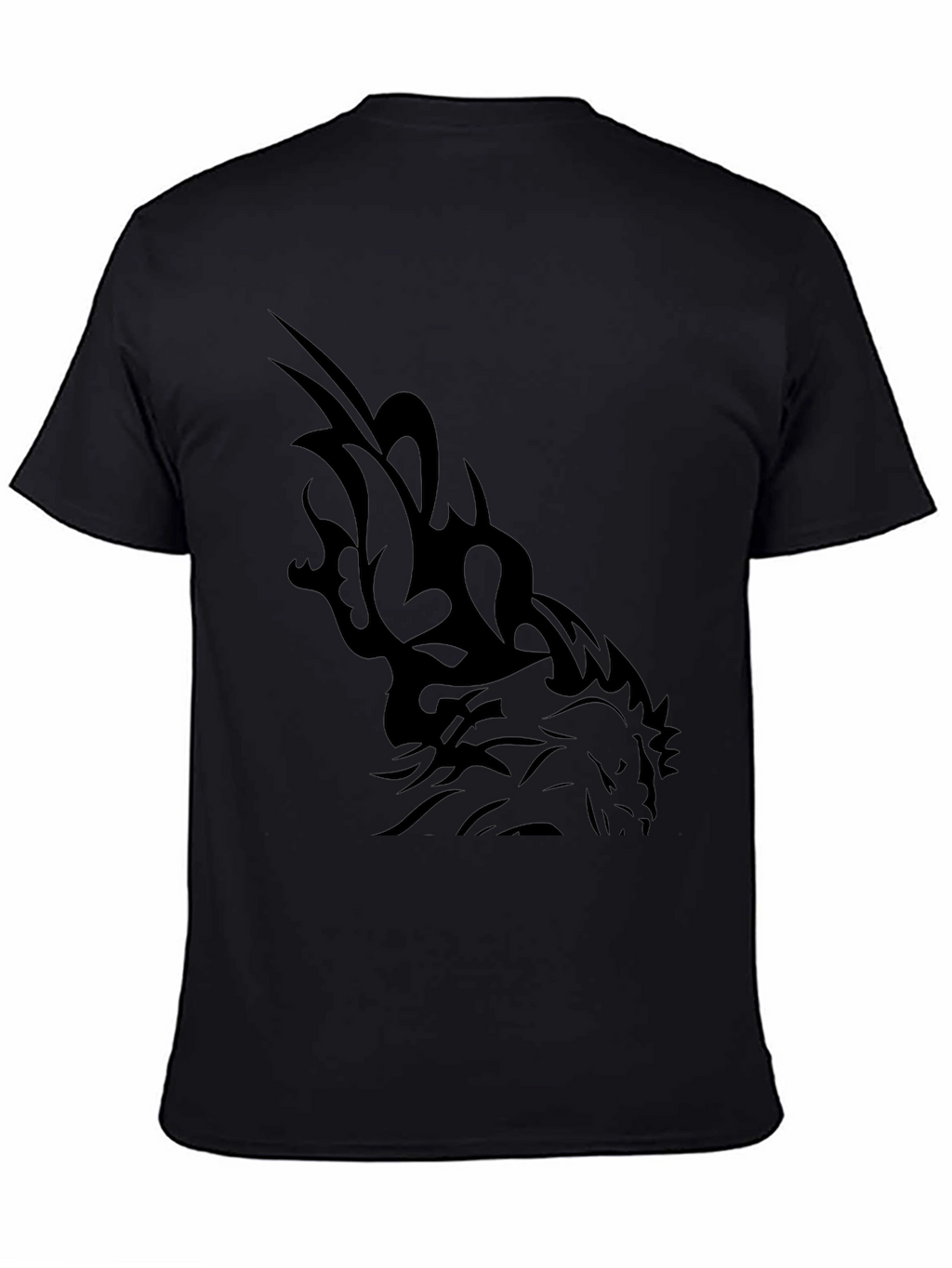 Tribal Dragon Graphic Tee - Mens Black T-Shirt