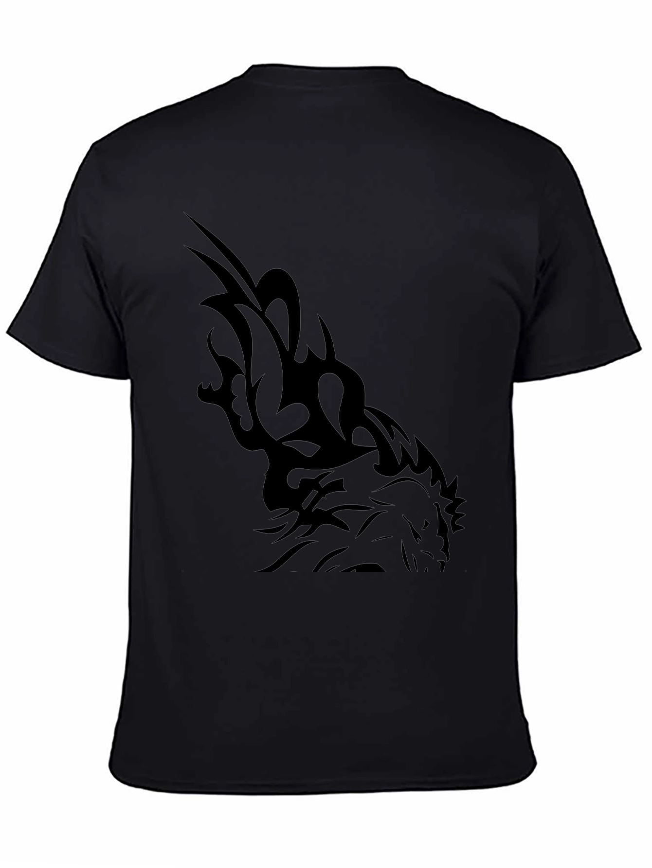 Tribal Dragon Graphic Tee - Mens Black T-Shirt