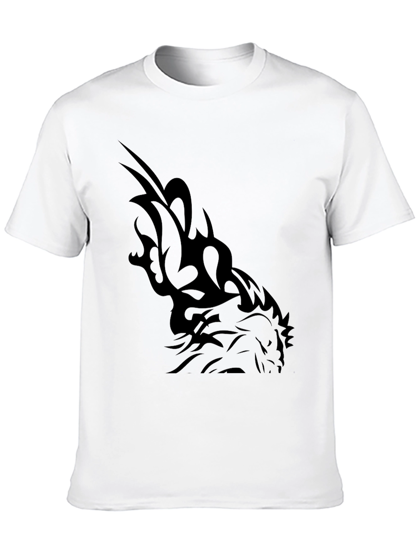 Tribal Dragon Graphic Tee - Mens Black T-Shirt