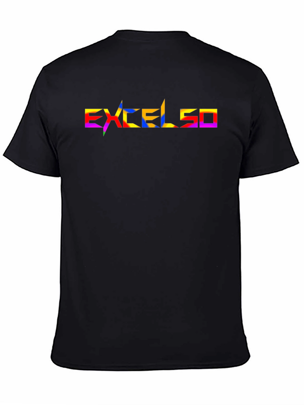 Excelsio Rainbow Graphic Tee - Stylish Black T-Shirt