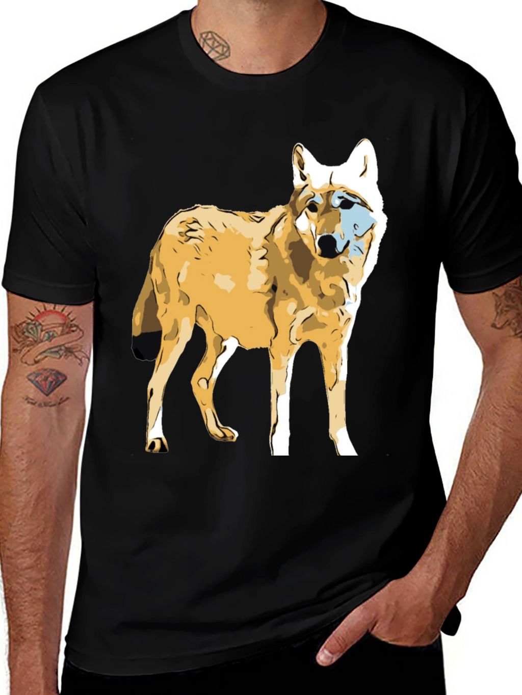 Wolf Graphic Black T-Shirt
