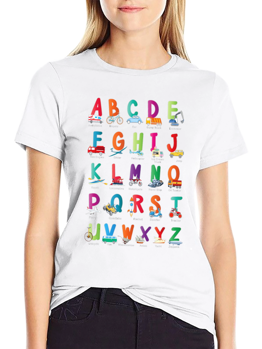 Alphabet Vehicles Kids T-Shirt