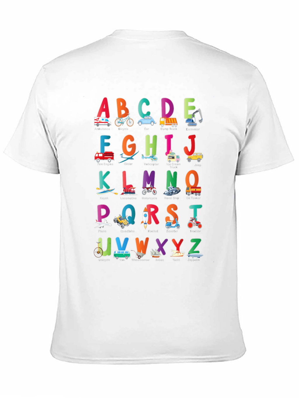 Alphabet Vehicles Kids T-Shirt