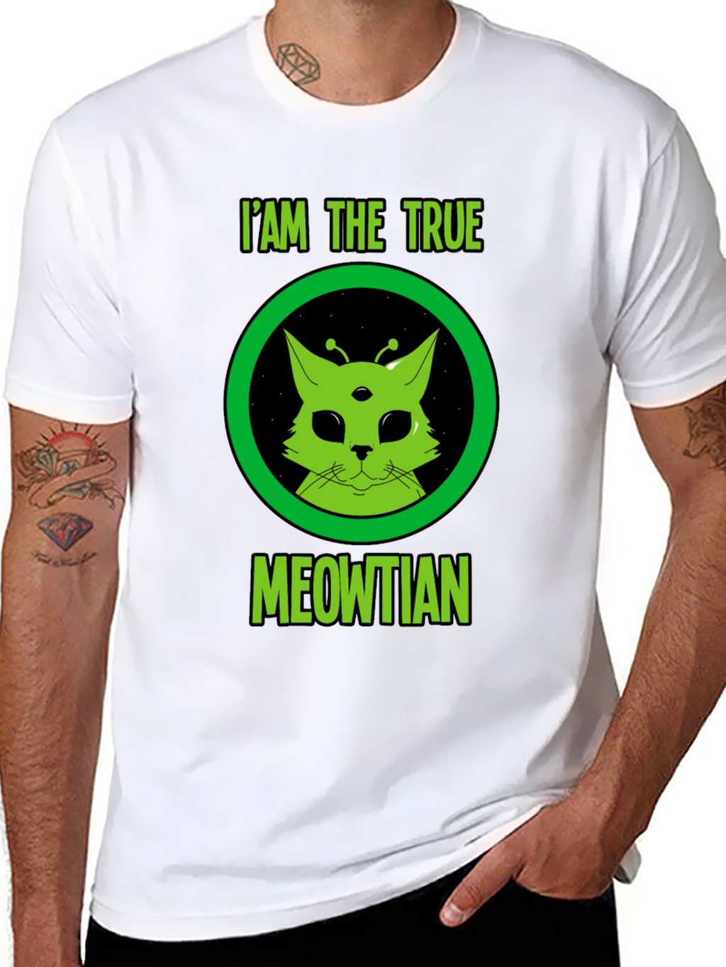 I Am The True Meowtian Alien Cat T-Shirt