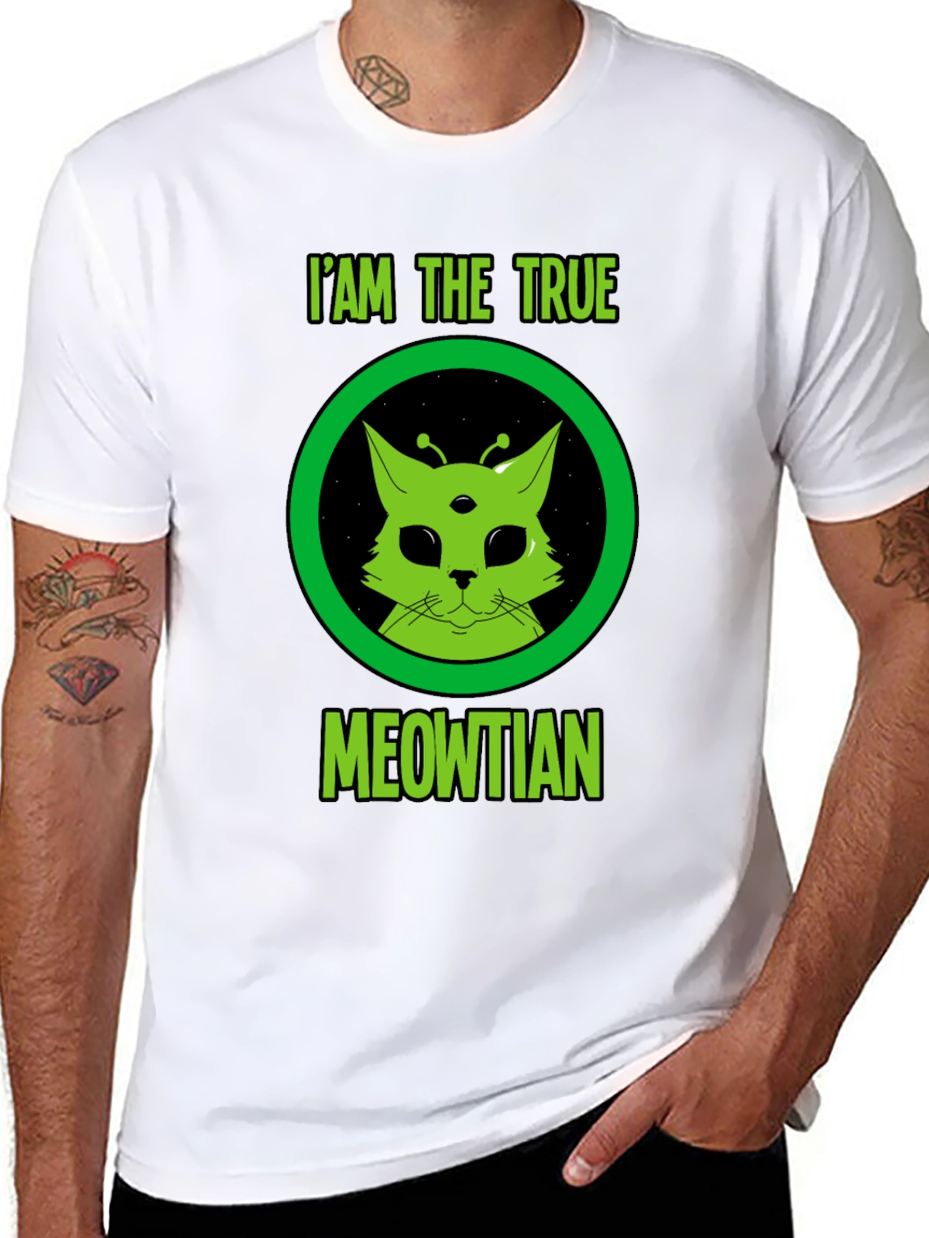 I Am The True Meowtian Alien Cat T-Shirt