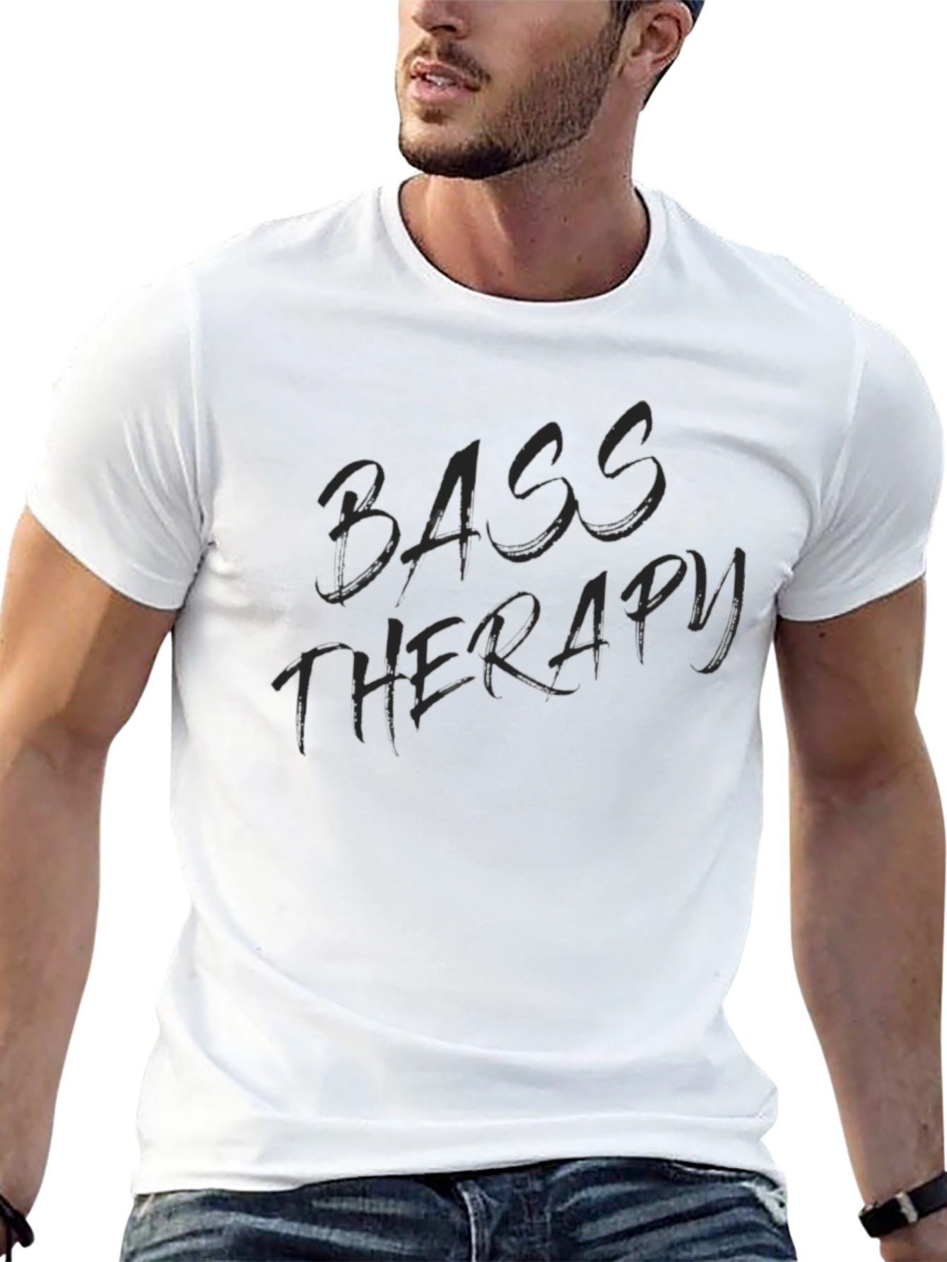 Bass Therapy Graphic Black T-Shirt