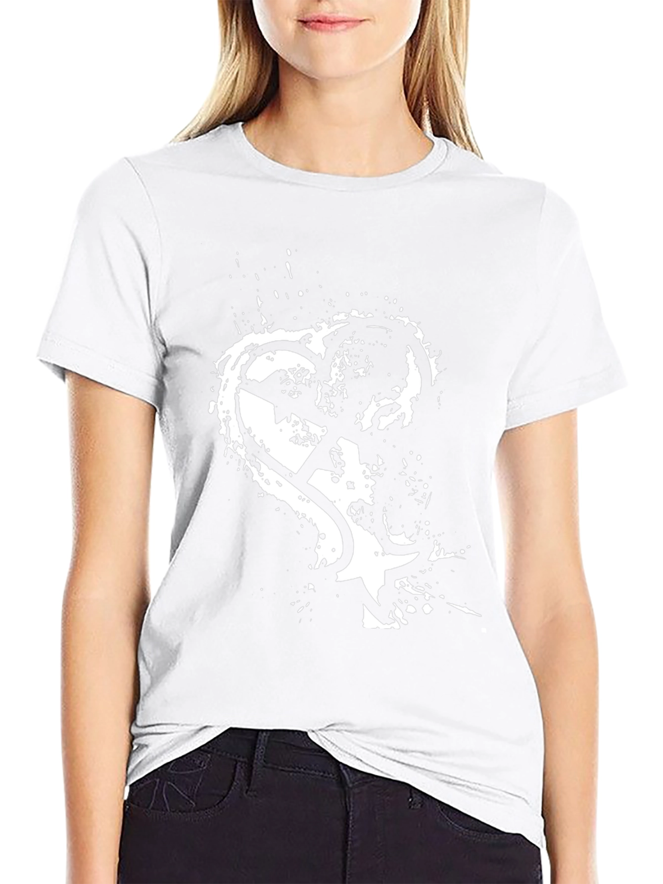 Edgy Graphic Tee - Broken Heart Star