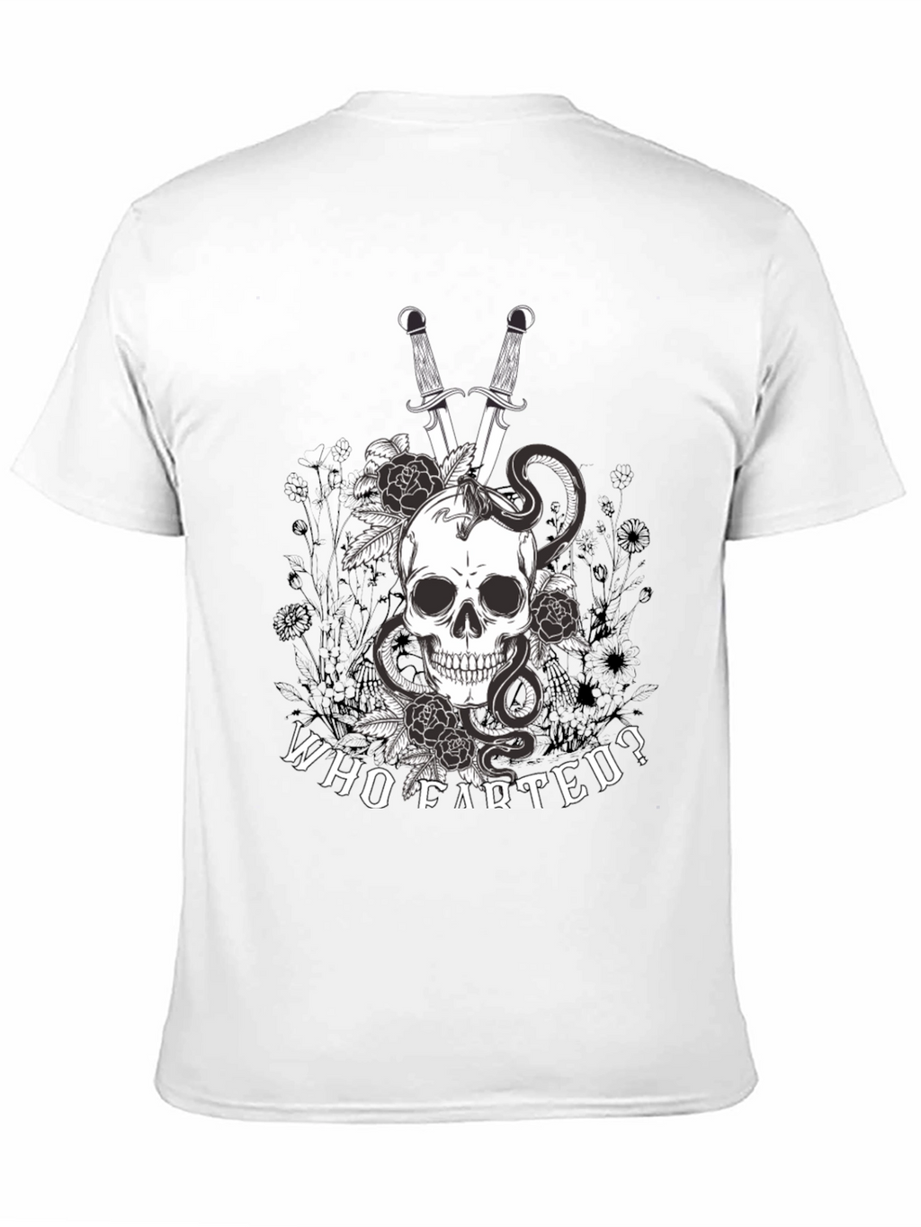 Skull Snake & Sword Graphic Tee