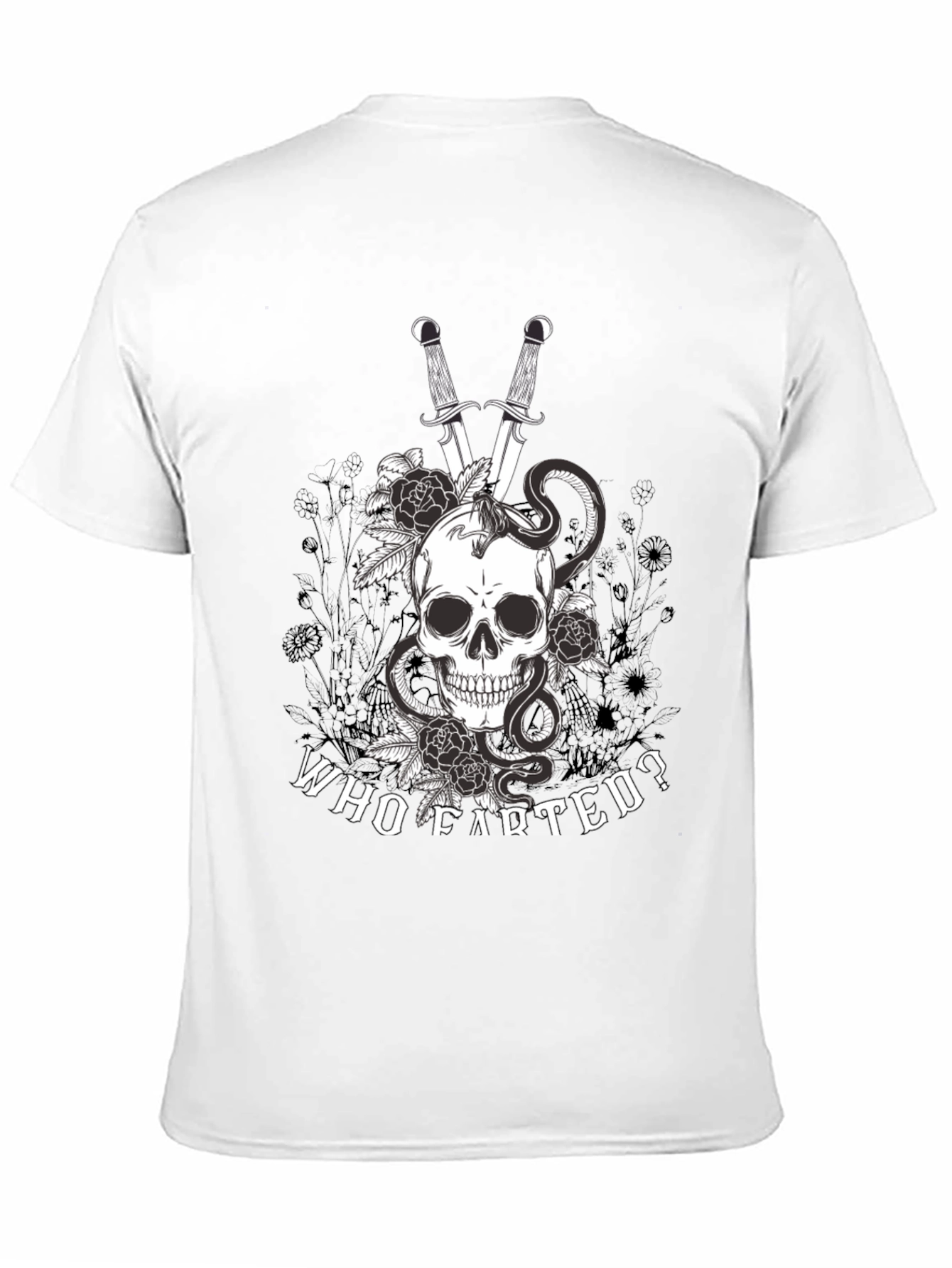 Skull Snake & Sword Graphic Tee