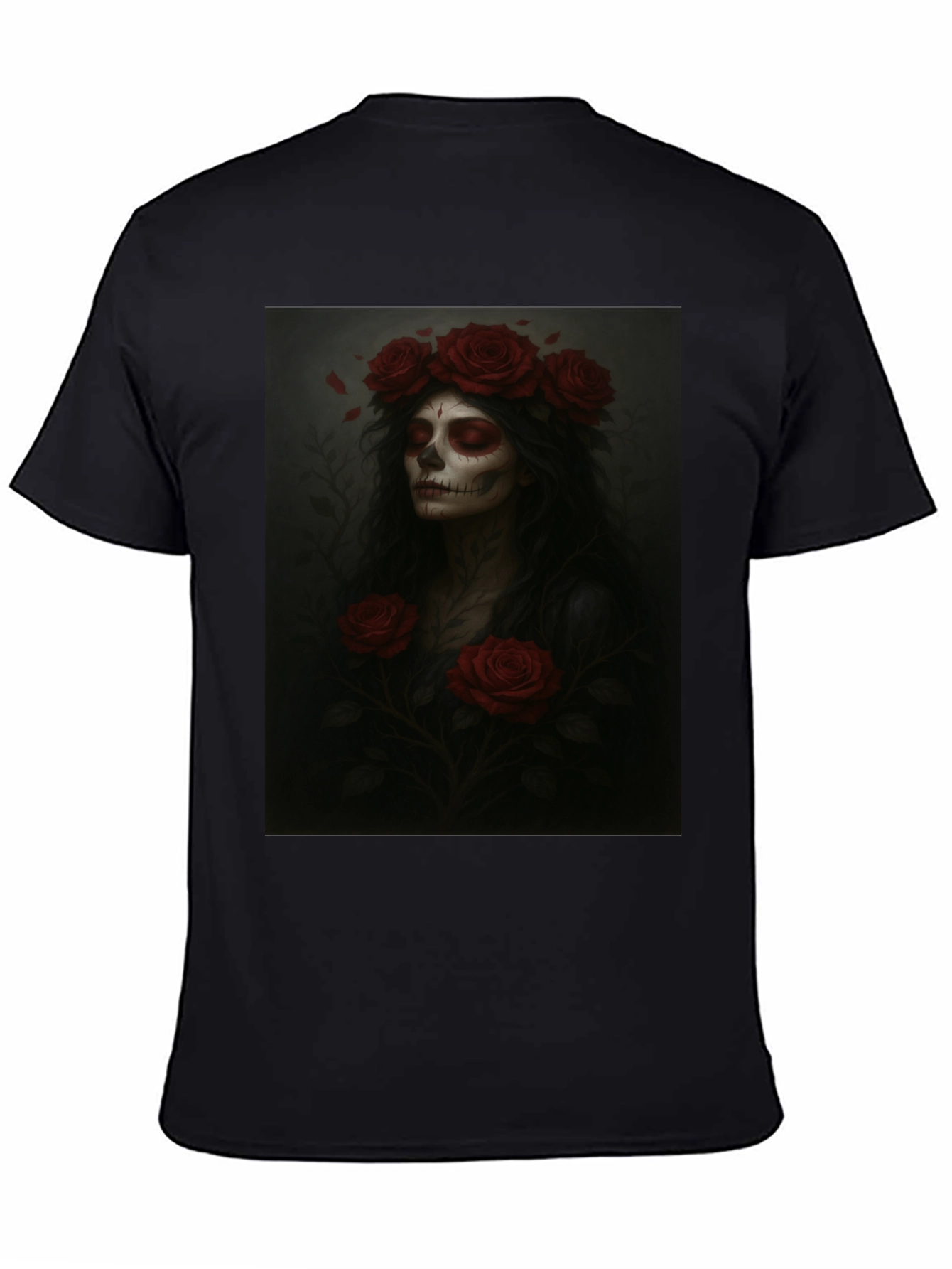 Day of the Dead T-Shirt - Floral Skull Design