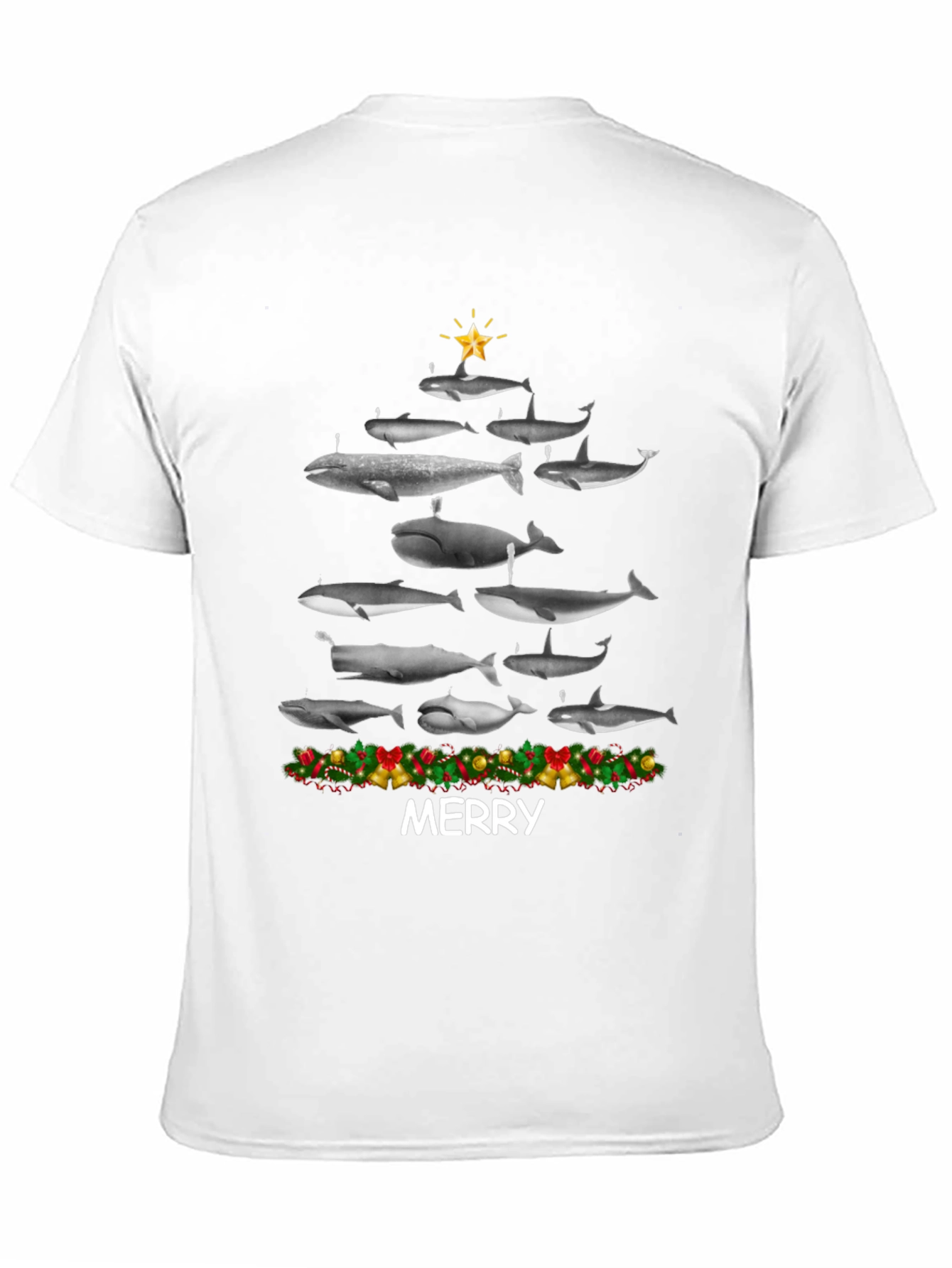 Whale Christmas Tree T-Shirt - Merry Christmas