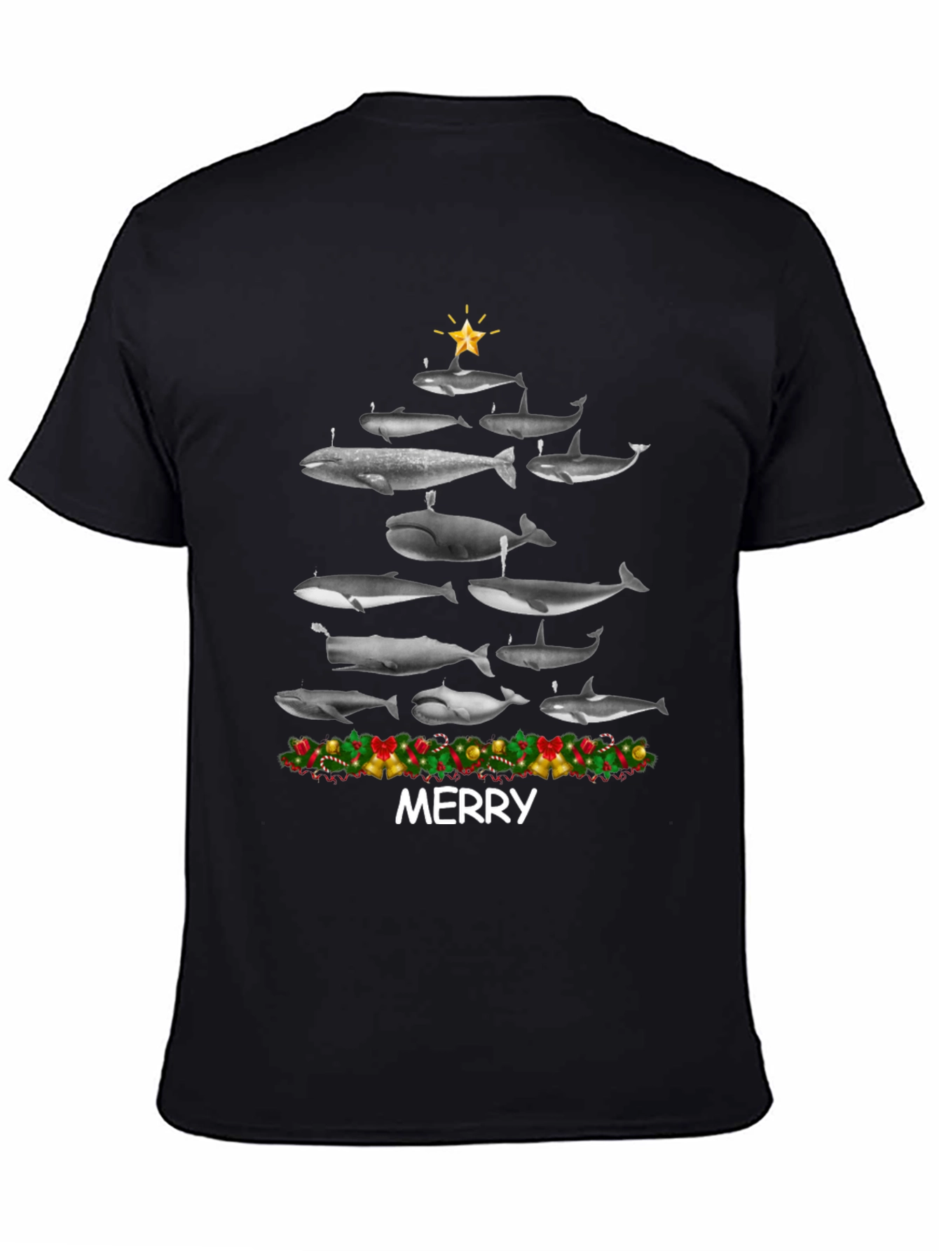 Whale Christmas Tree T-Shirt - Merry Christmas