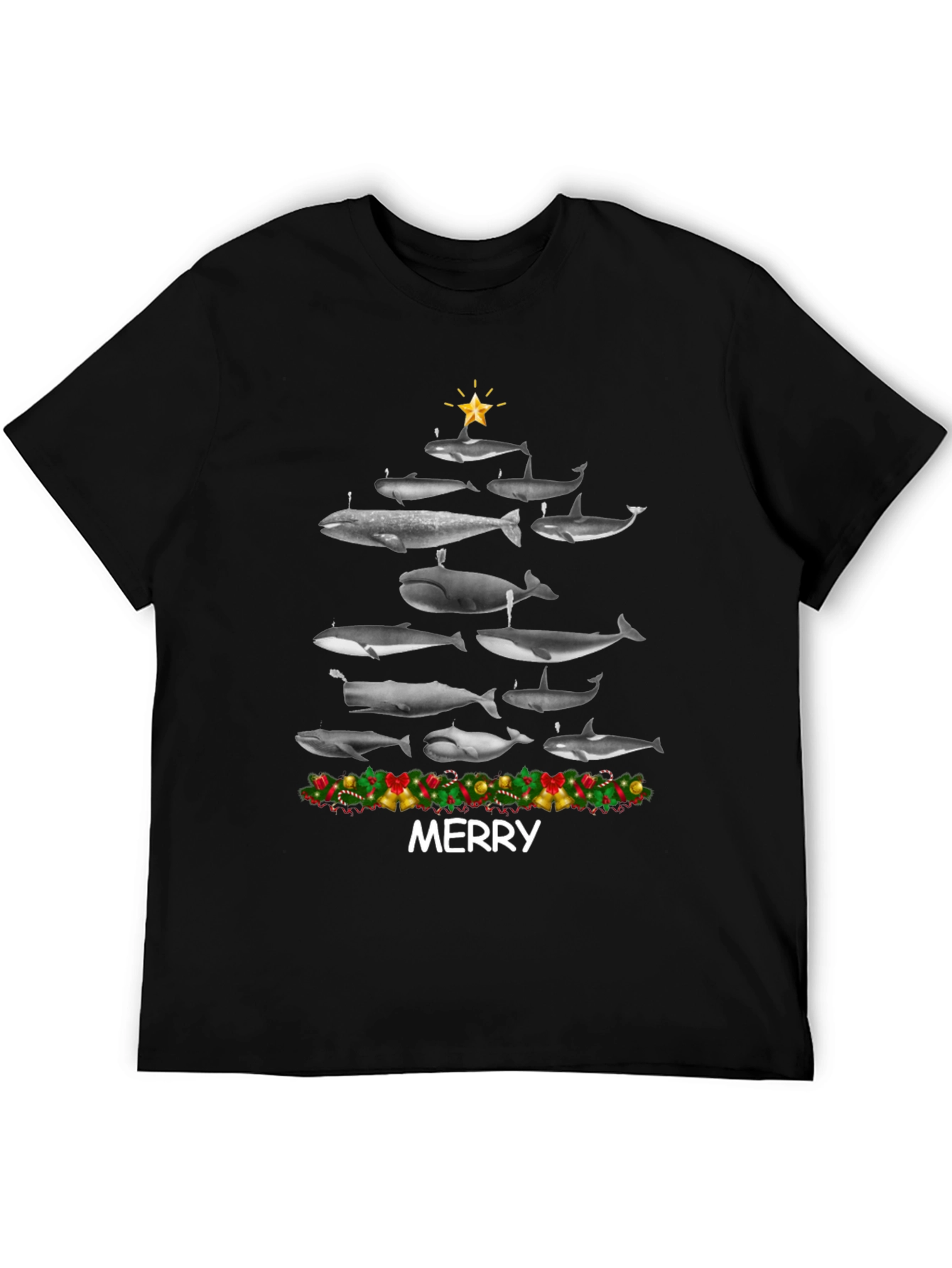 Whale Christmas Tree T-Shirt - Merry Christmas