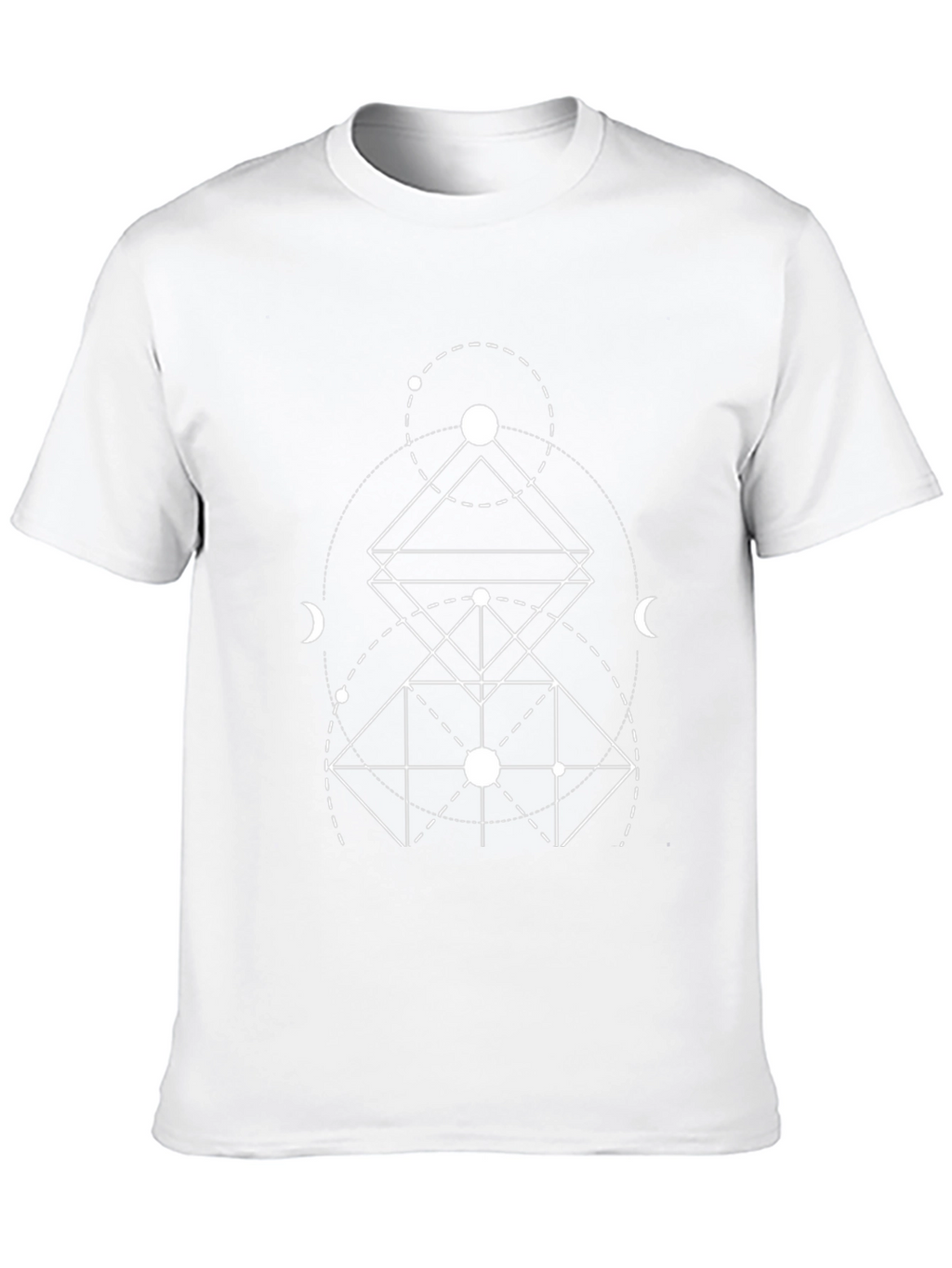 Geometric Design Tee - Black Cotton Blend