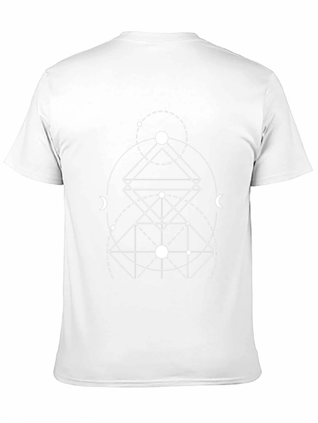 Geometric Design Tee - Black Cotton Blend