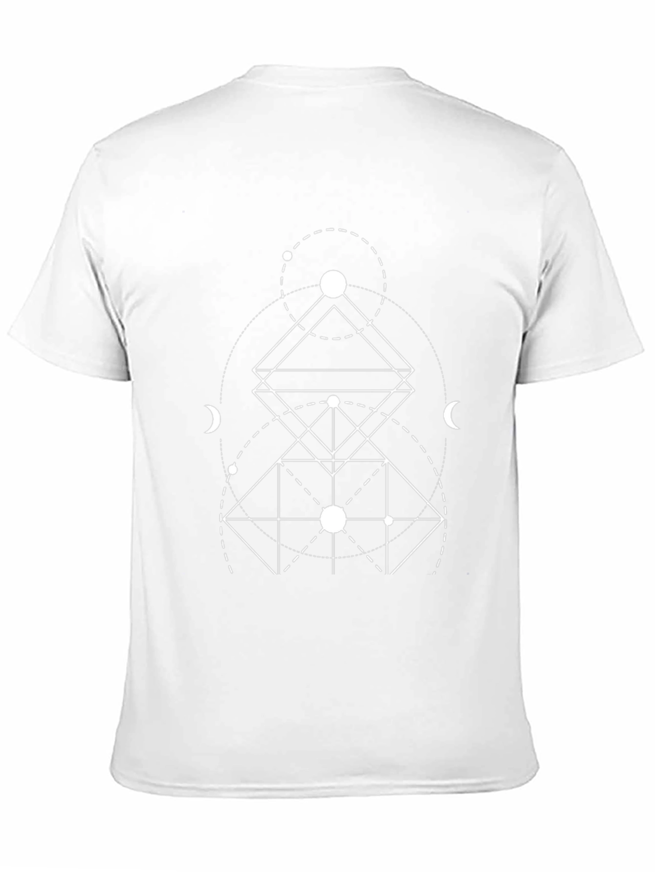 Geometric Design Tee - Black Cotton Blend