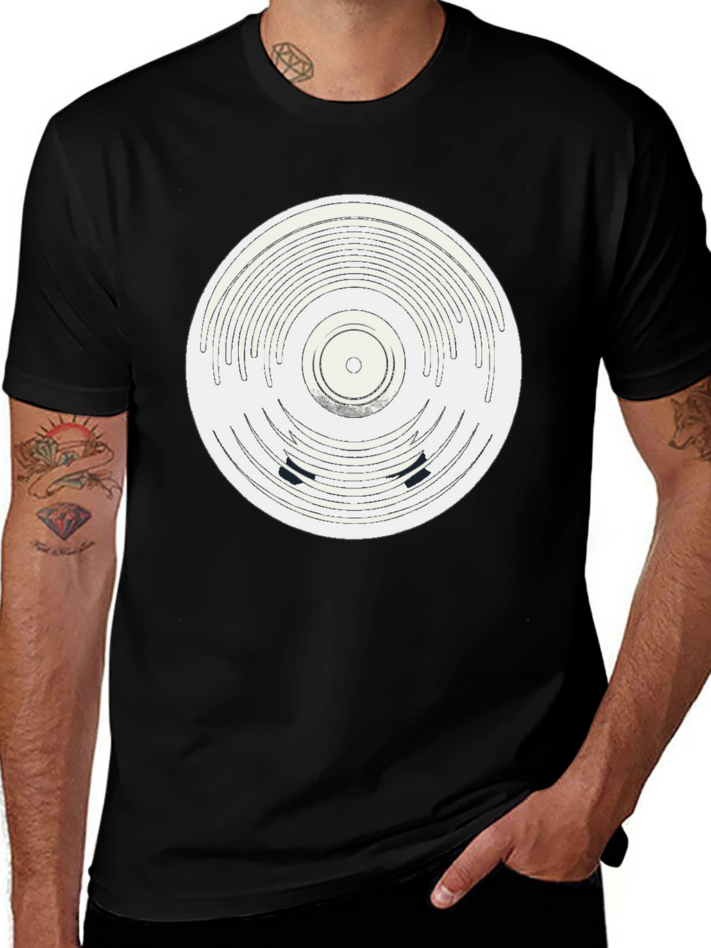Retro Record Design T-Shirt