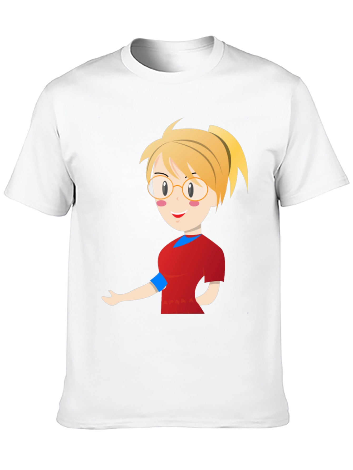 Cartoon Girl Black T-Shirt