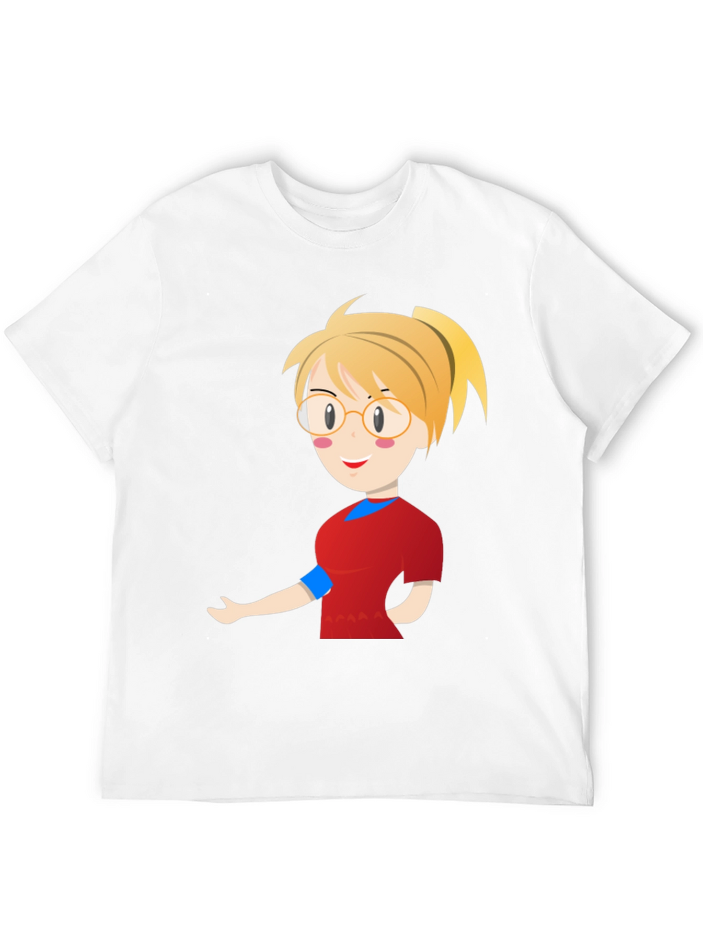 Cartoon Girl Black T-Shirt