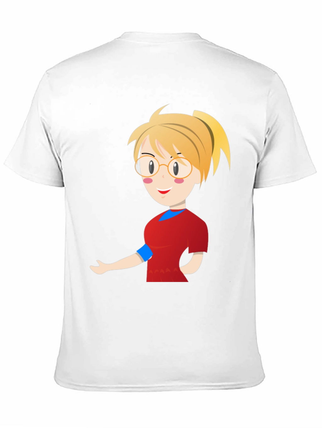 Cartoon Girl Black T-Shirt
