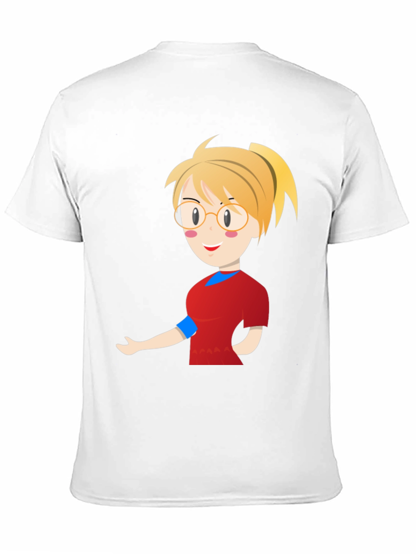 Cartoon Girl Black T-Shirt