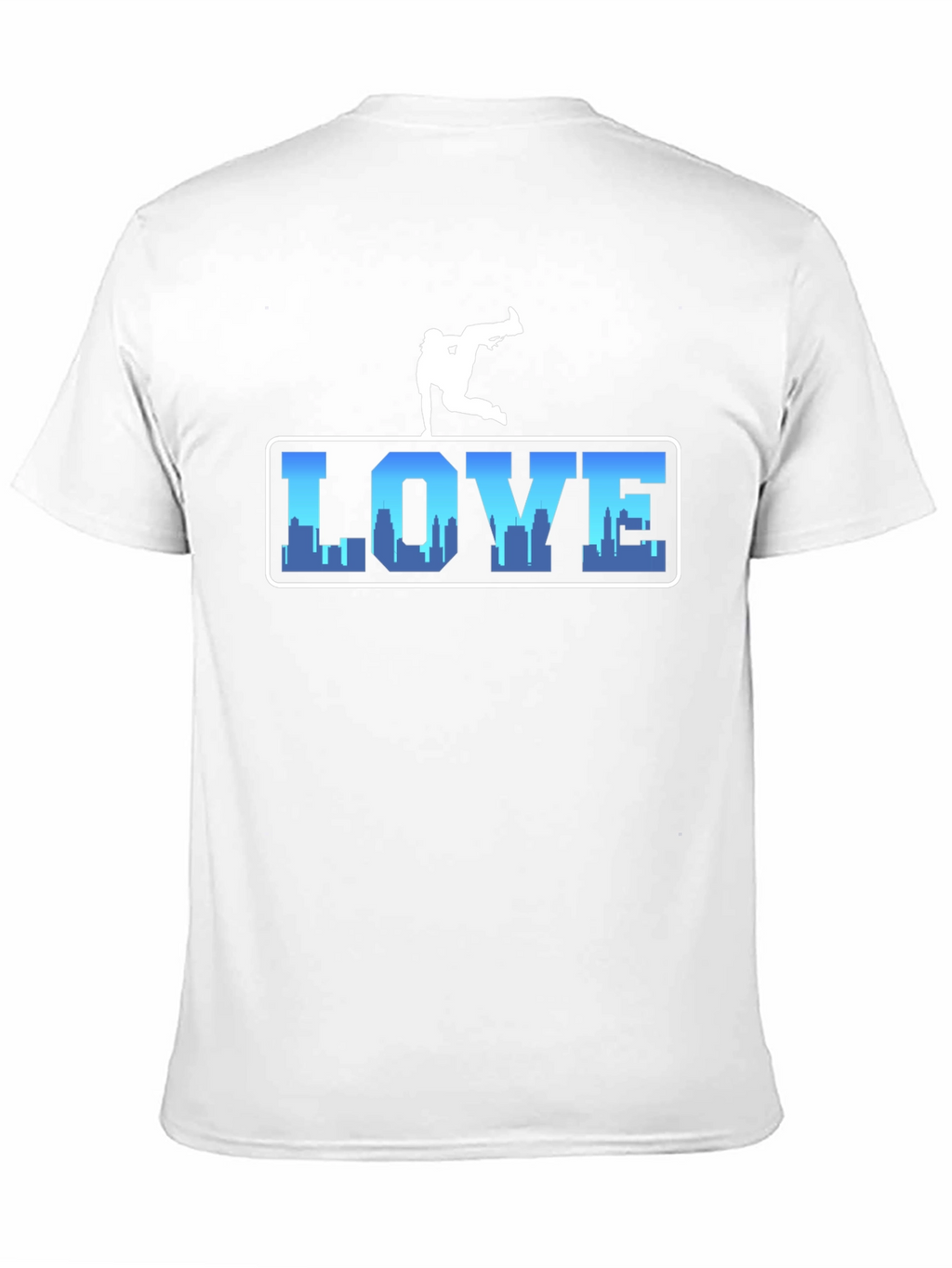 Urban Love Tee: Breakdance Skyline Graphic T-Shirt