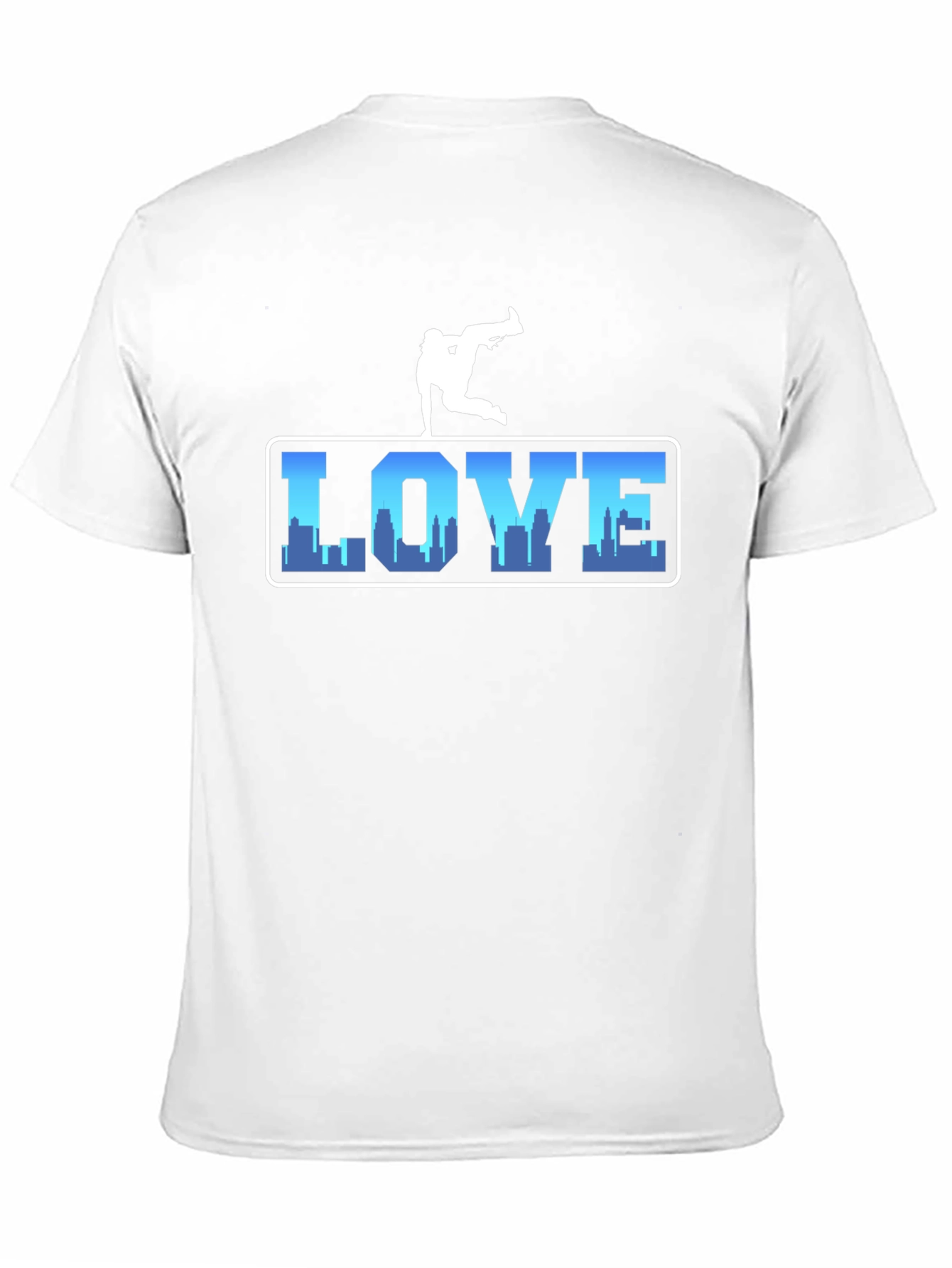 Urban Love Tee: Breakdance Skyline Graphic T-Shirt