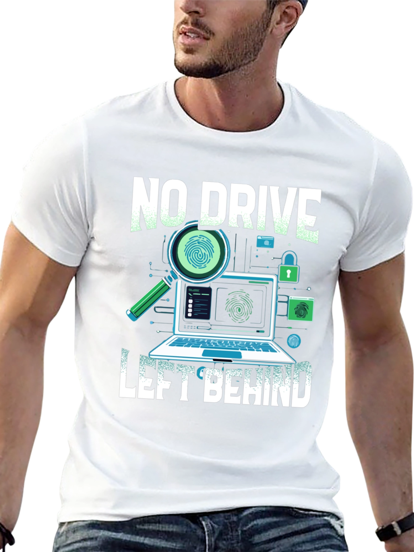 No Drive Left Behind T-Shirt - Cybersecurity Design