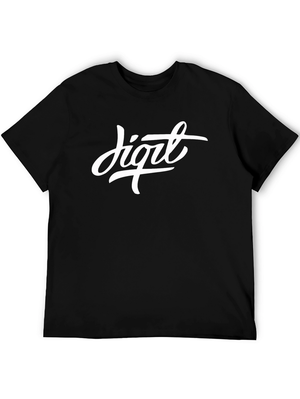 Digit Graphic Print Black T-Shirt