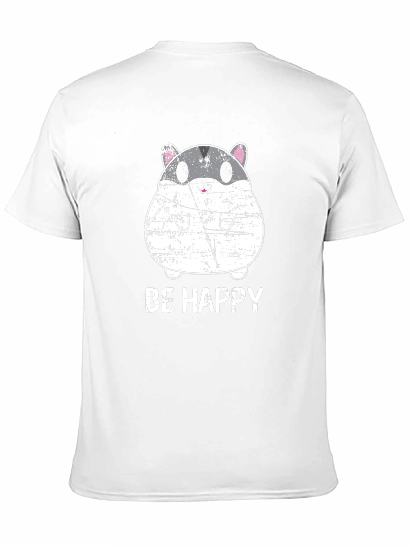 Be Happy Hamster Graphic Tee - Cute Animal T-Shirt
