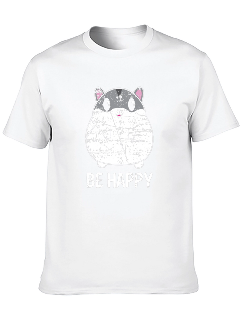 Be Happy Hamster Graphic Tee - Cute Animal T-Shirt