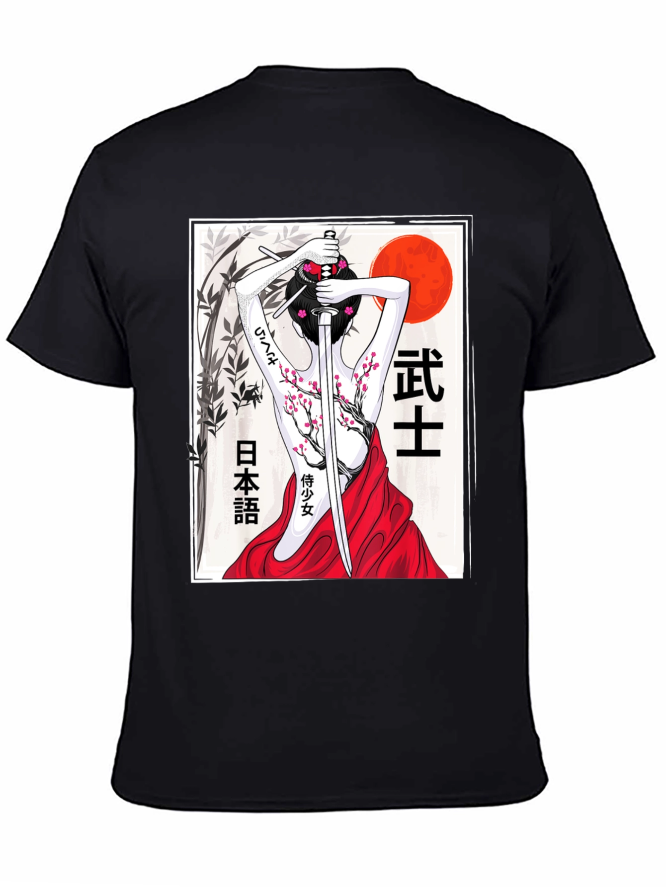 Samurai Woman T-Shirt - Black