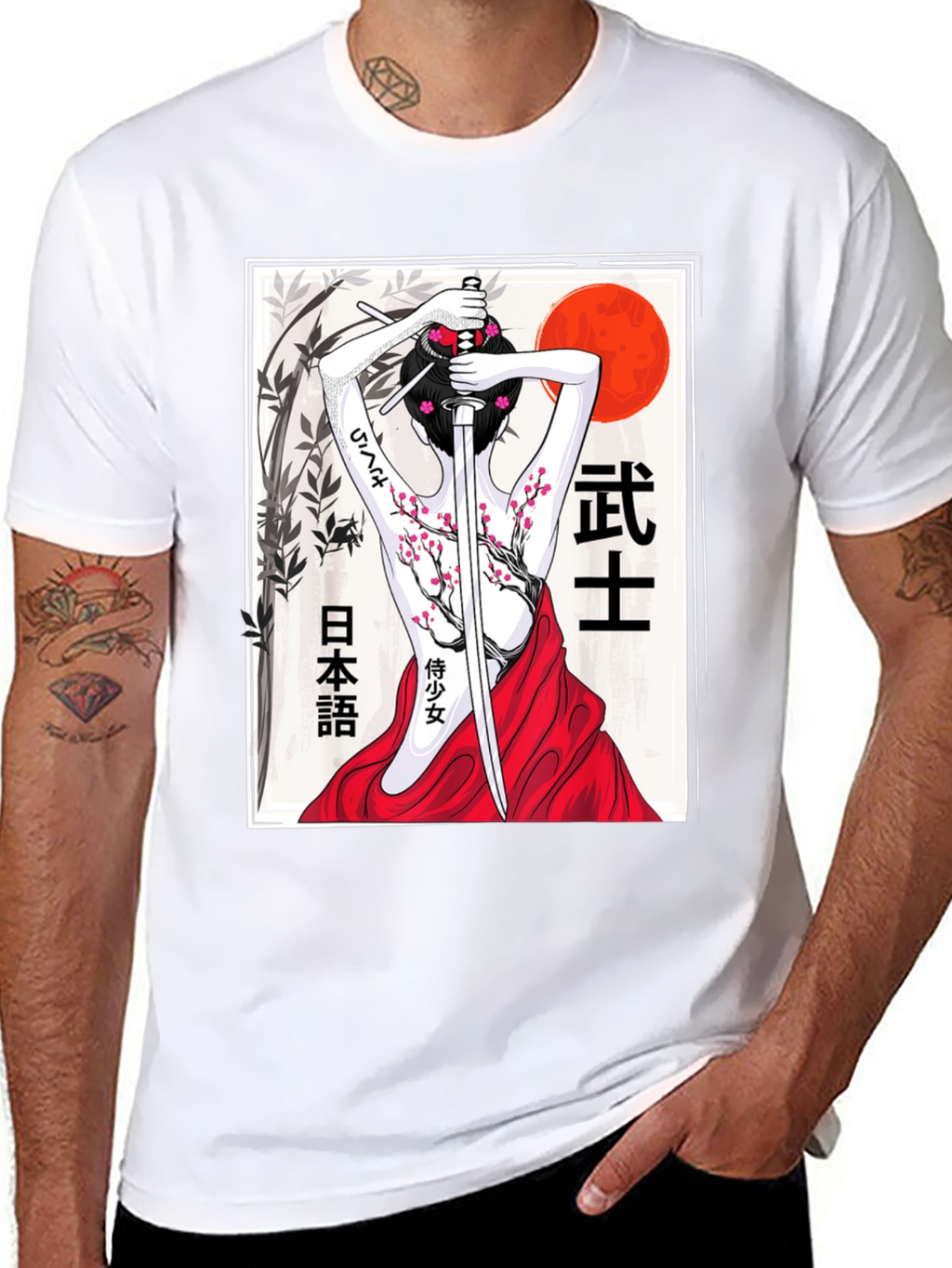 Samurai Woman T-Shirt - Black