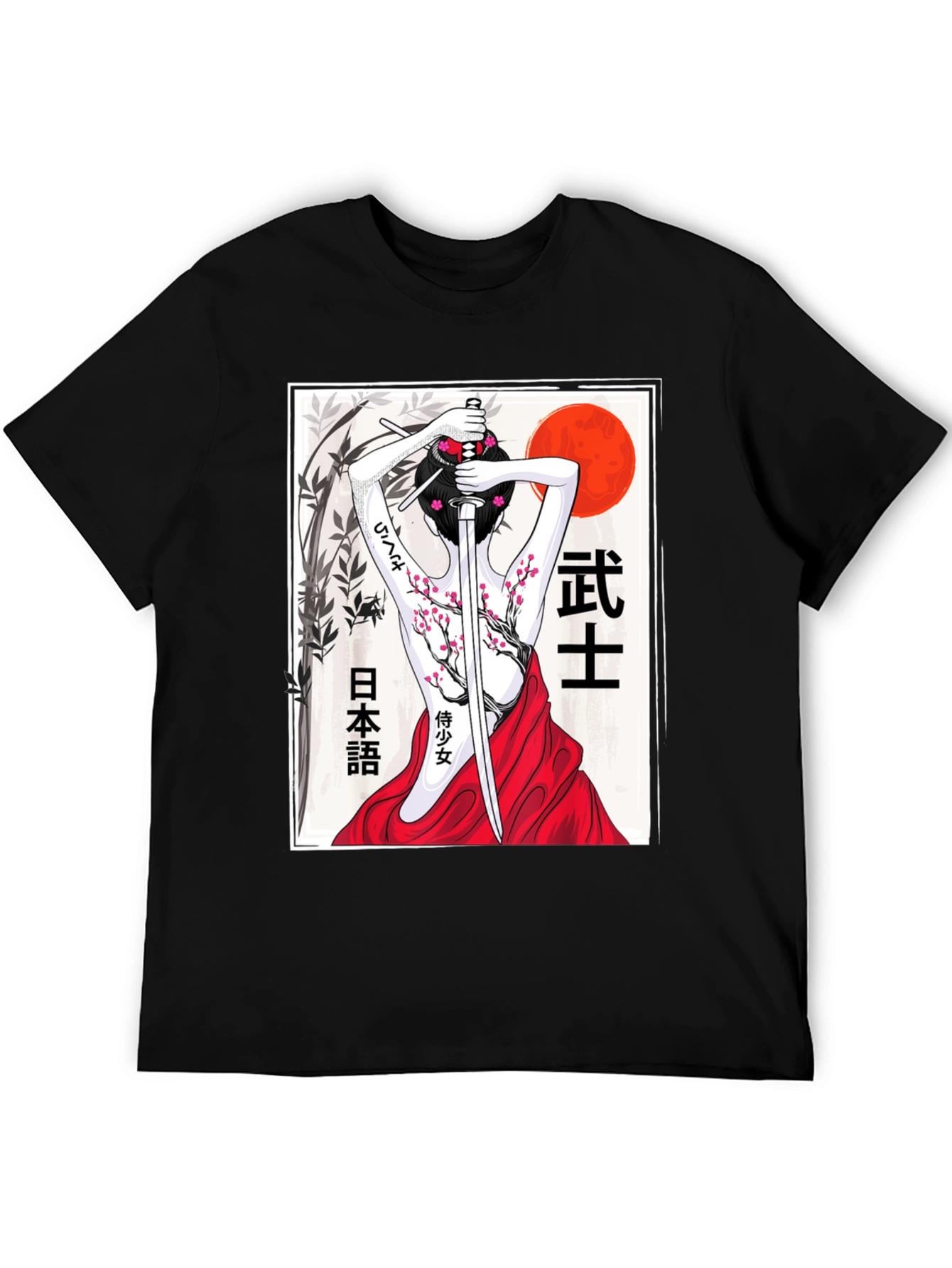 Samurai Woman T-Shirt - Black