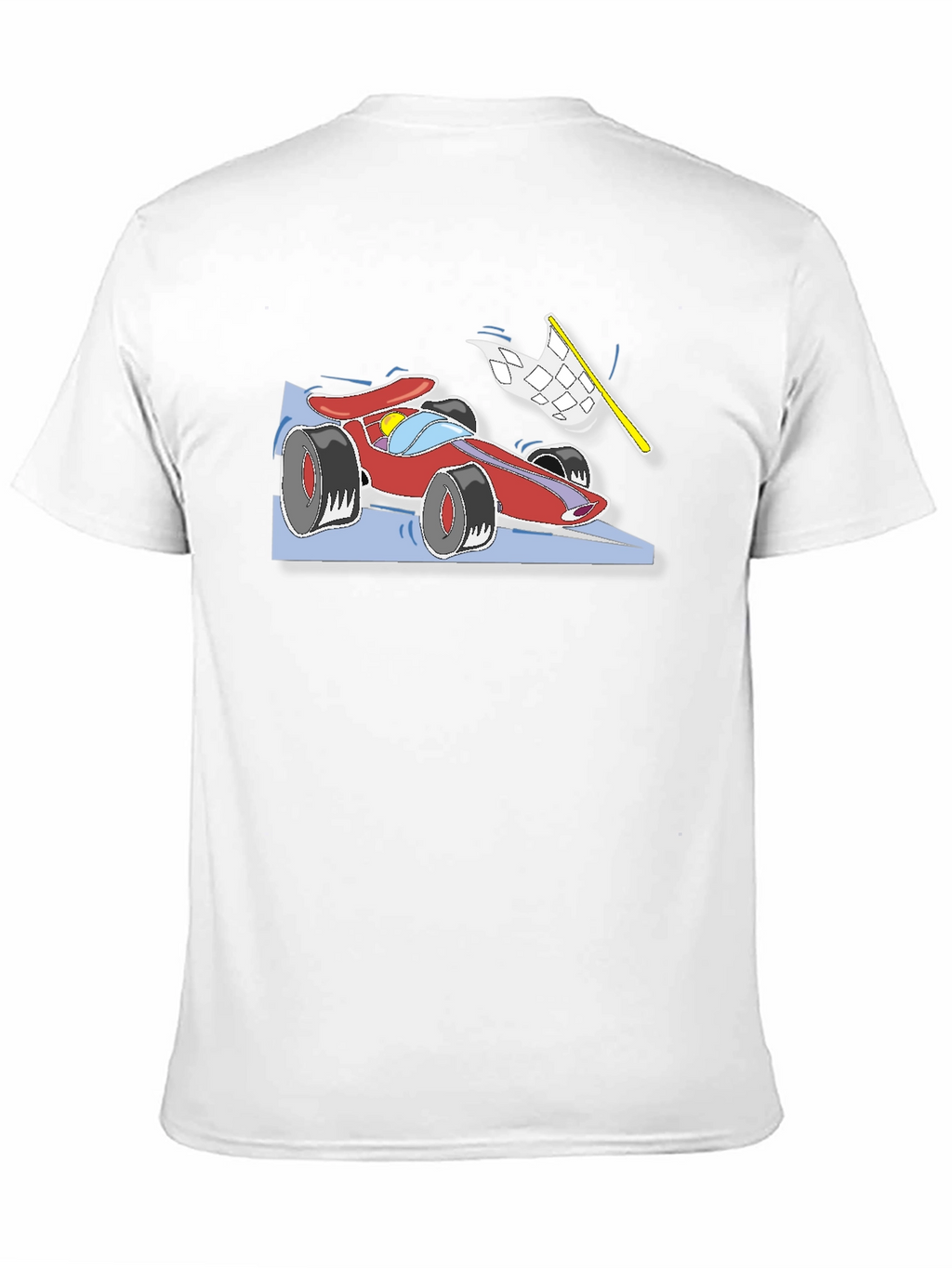 Racing Car Graphic T-Shirt - Black Cotton Tee