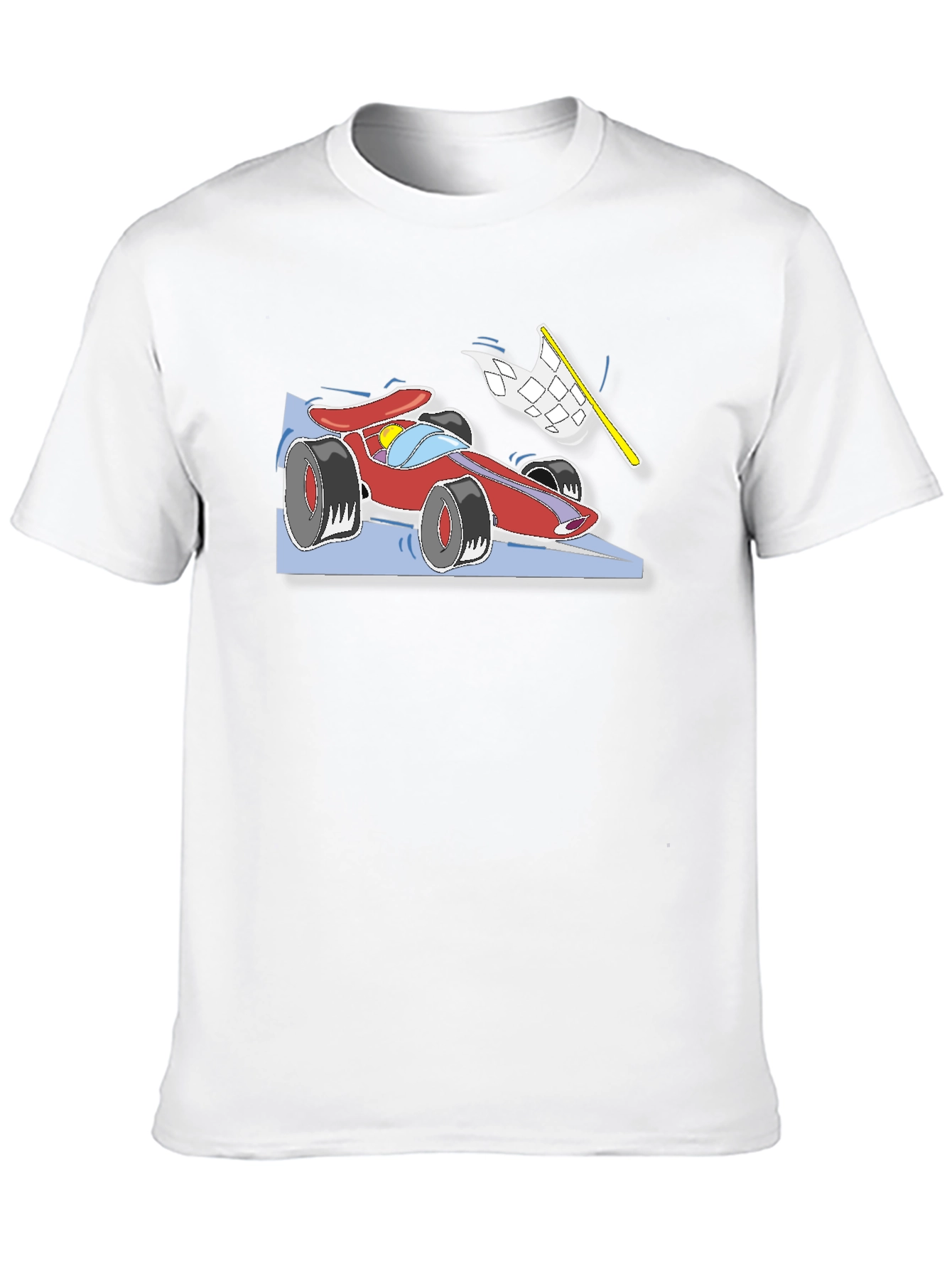 Racing Car Graphic T-Shirt - Black Cotton Tee