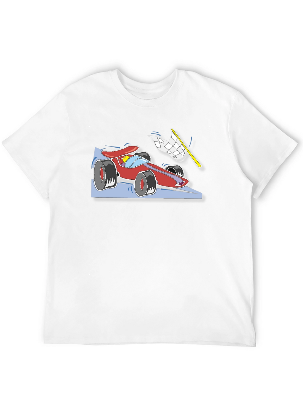 Racing Car Graphic T-Shirt - Black Cotton Tee