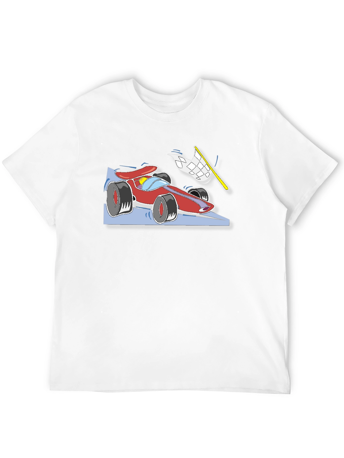 Racing Car Graphic T-Shirt - Black Cotton Tee