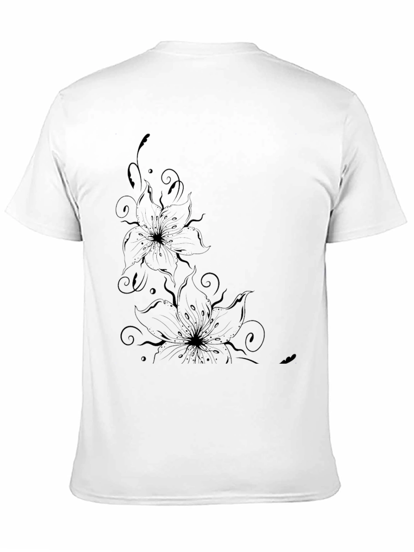 Floral Graphic Black T-Shirt - Stylish Casual Wear