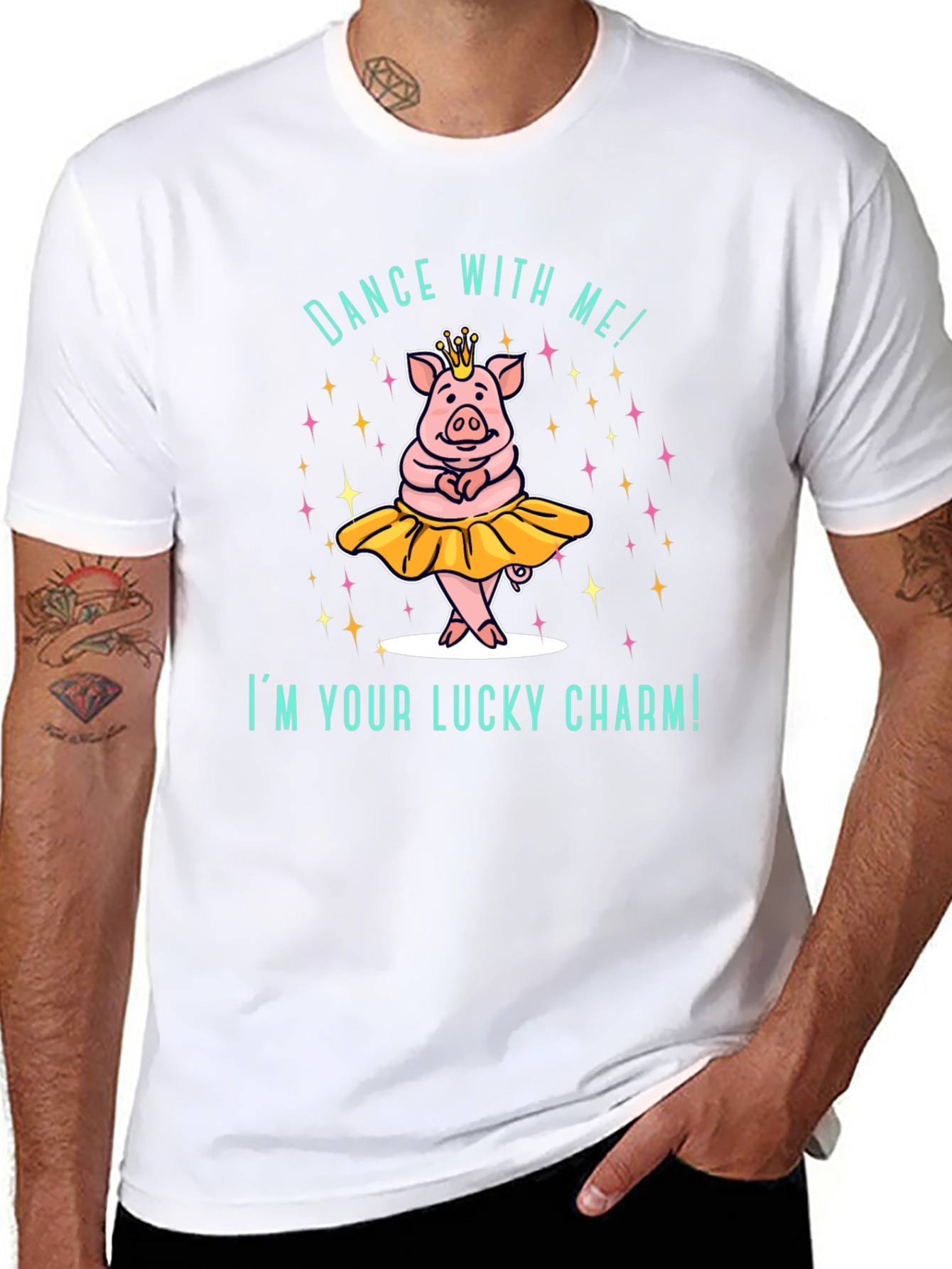 Lucky Charm Pig T-Shirt - Dance With Me!
