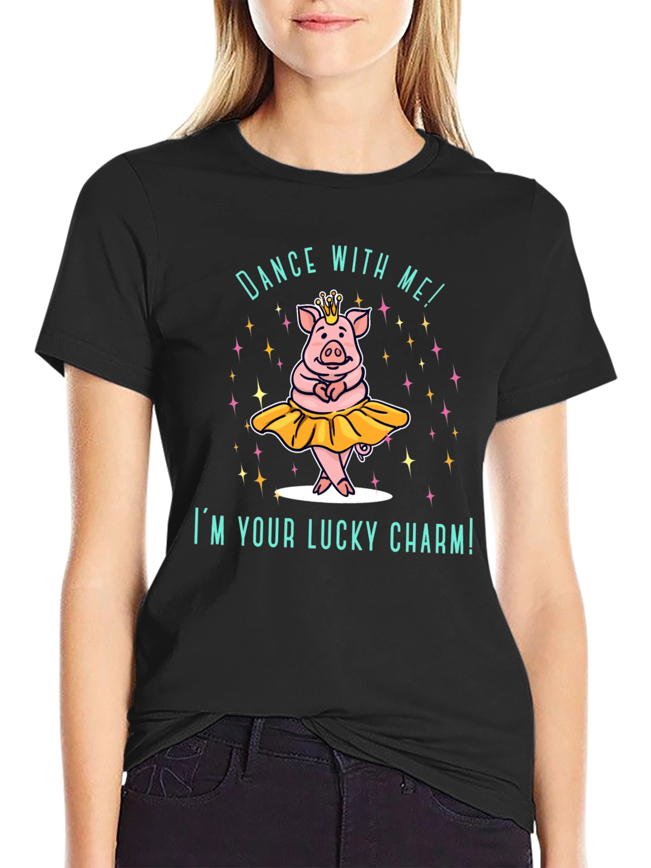 Lucky Charm Pig T-Shirt - Dance With Me!
