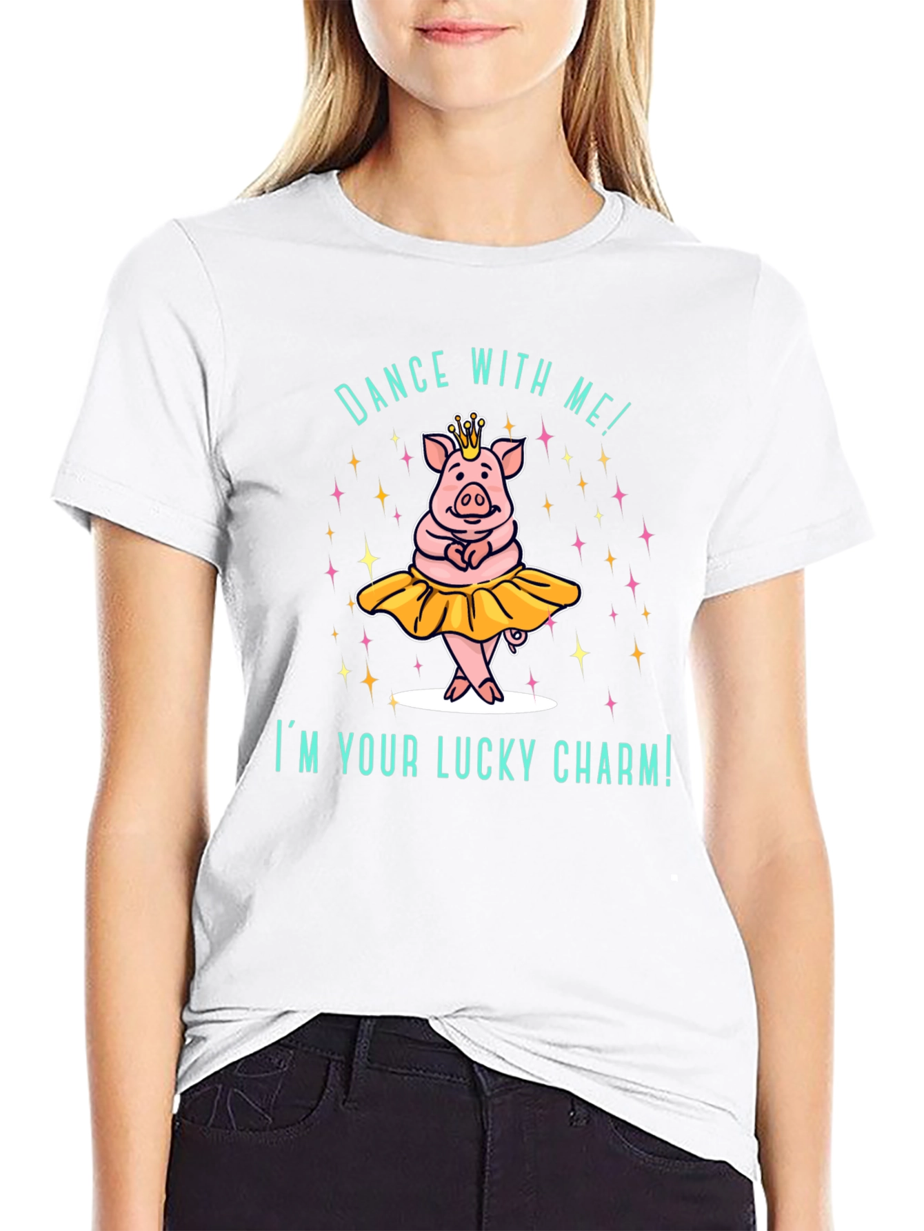 Lucky Charm Pig T-Shirt - Dance With Me!