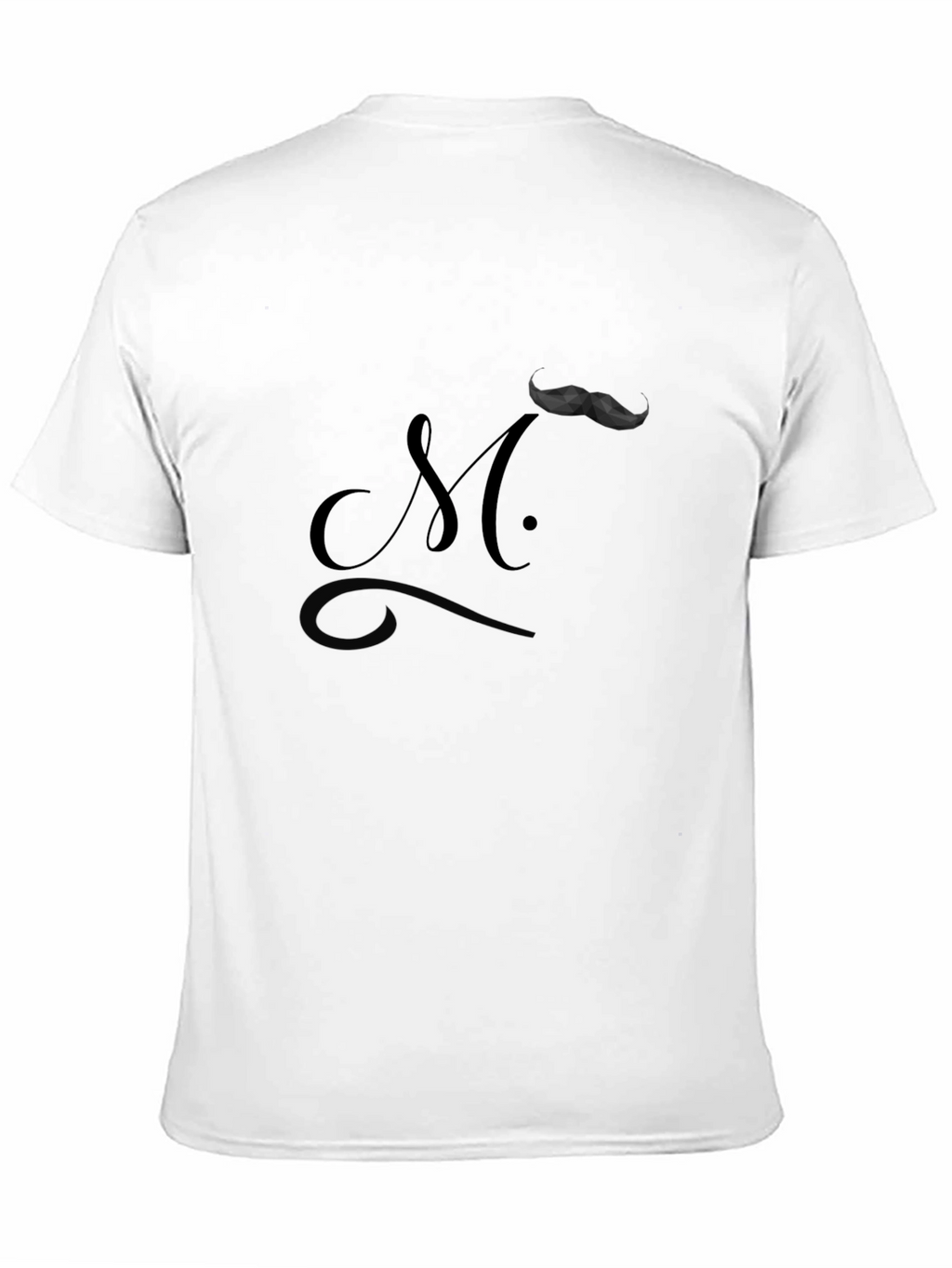 Moustache Initial T-Shirt - Modern Style